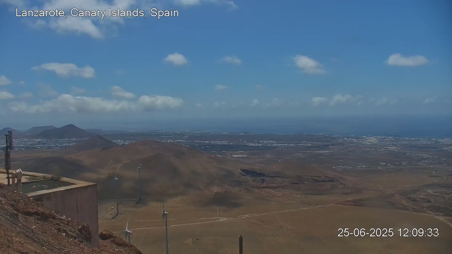 Lanzarote, Arrecife Skyline from Mina Mount Live Cam - Canary Islands, Las Palmas, Spain