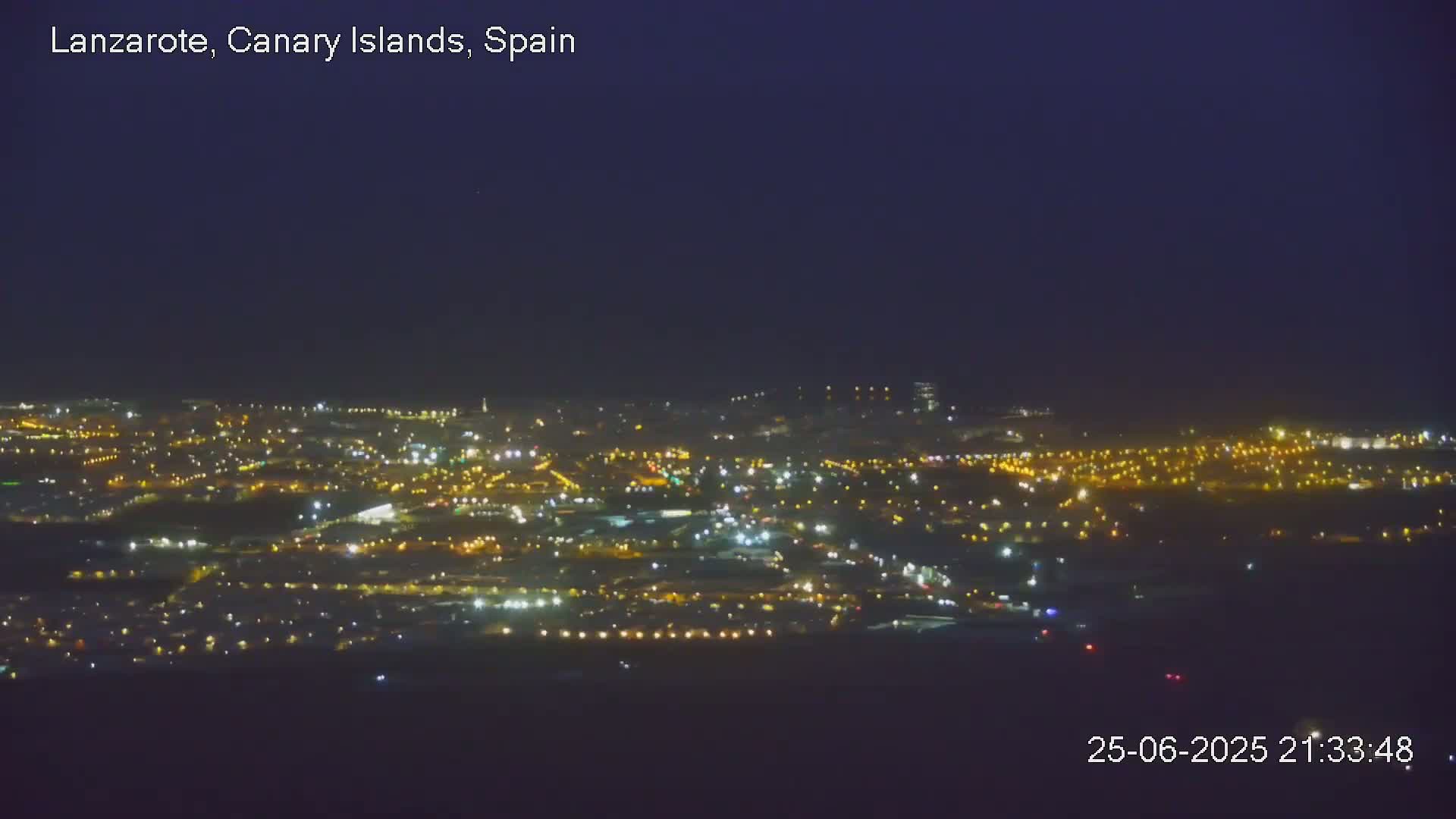 Lanzarote, Arrecife Skyline from Mina Mount Live Cam - Canary Islands, Las Palmas, Spain
