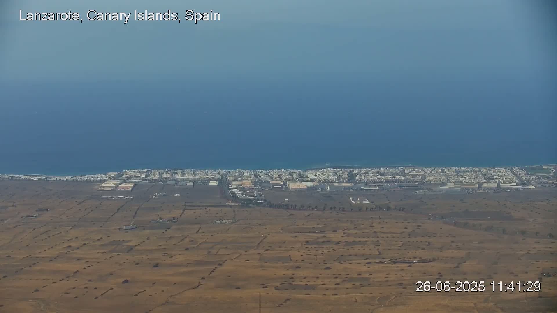 Lanzarote, Arrecife Skyline from Mina Mount Live Cam - Canary Islands, Las Palmas, Spain