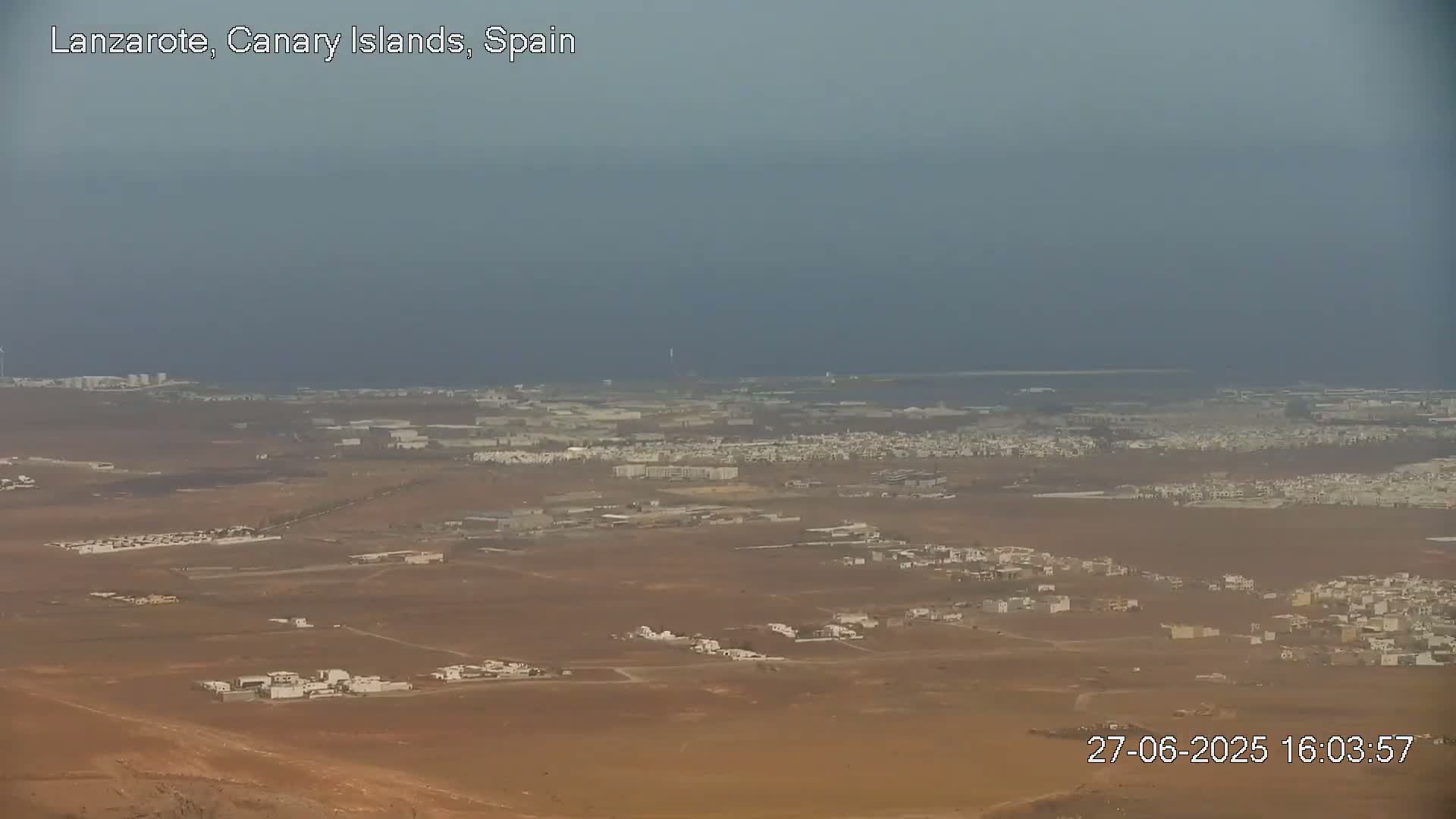 Lanzarote, Arrecife Skyline from Mina Mount Live Cam - Canary Islands, Las Palmas, Spain