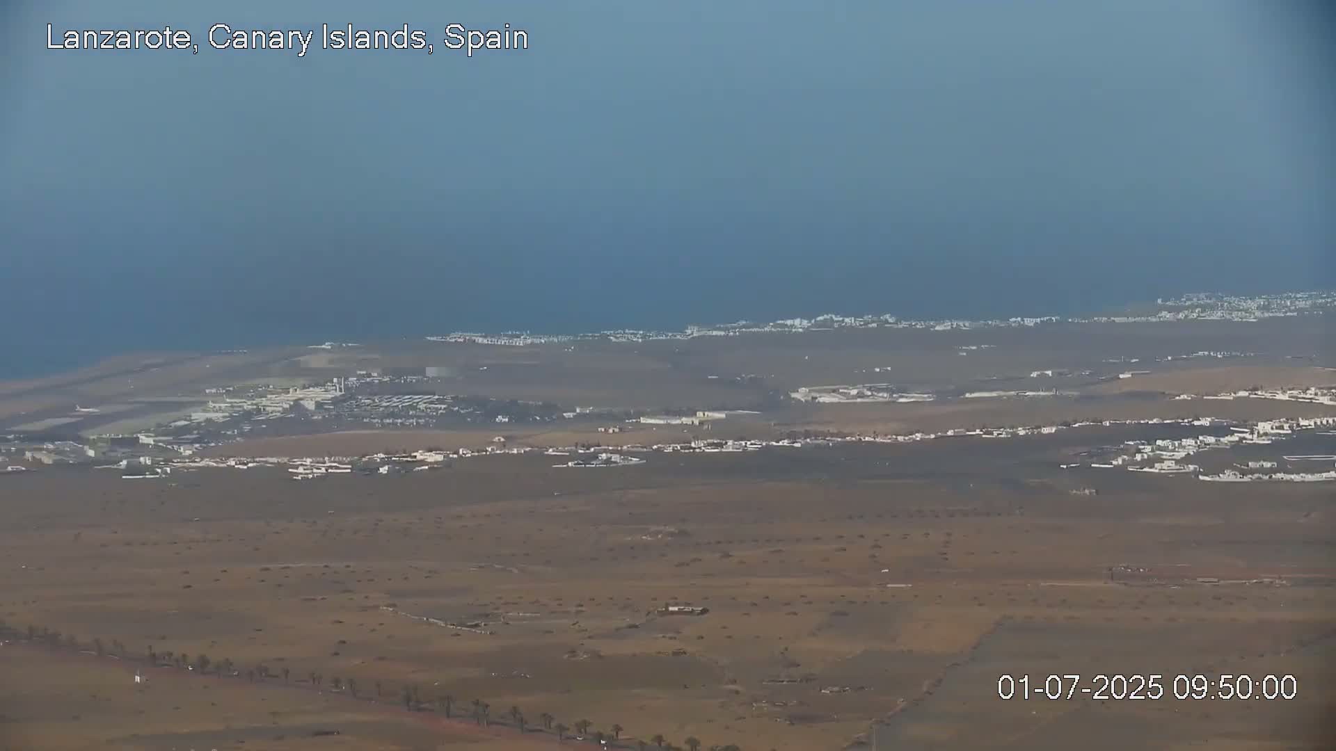 Lanzarote, Arrecife Skyline from Mina Mount Live Cam - Canary Islands, Las Palmas, Spain