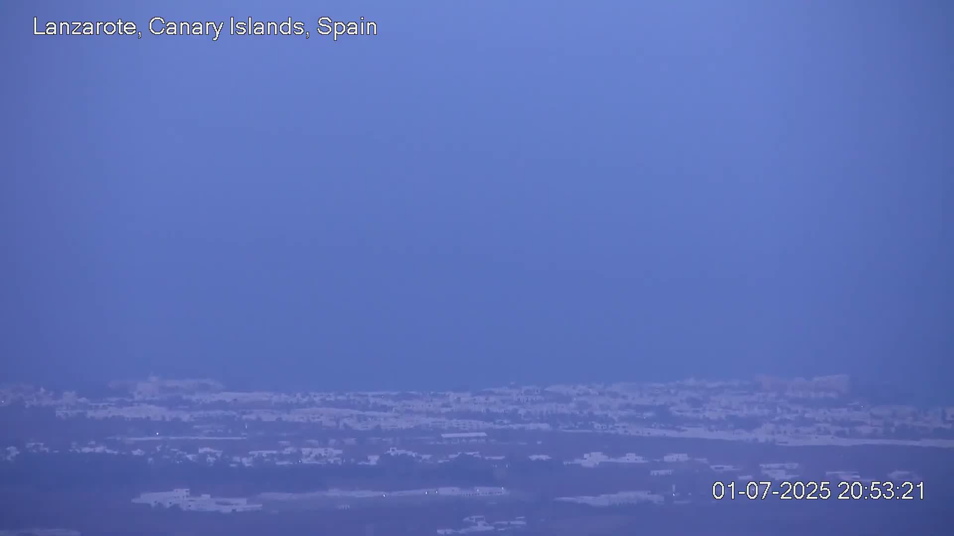 Lanzarote, Arrecife Skyline from Mina Mount Live Cam - Canary Islands, Las Palmas, Spain