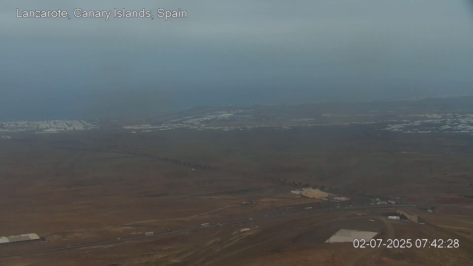 Lanzarote, Arrecife Skyline from Mina Mount Live Cam - Canary Islands, Las Palmas, Spain