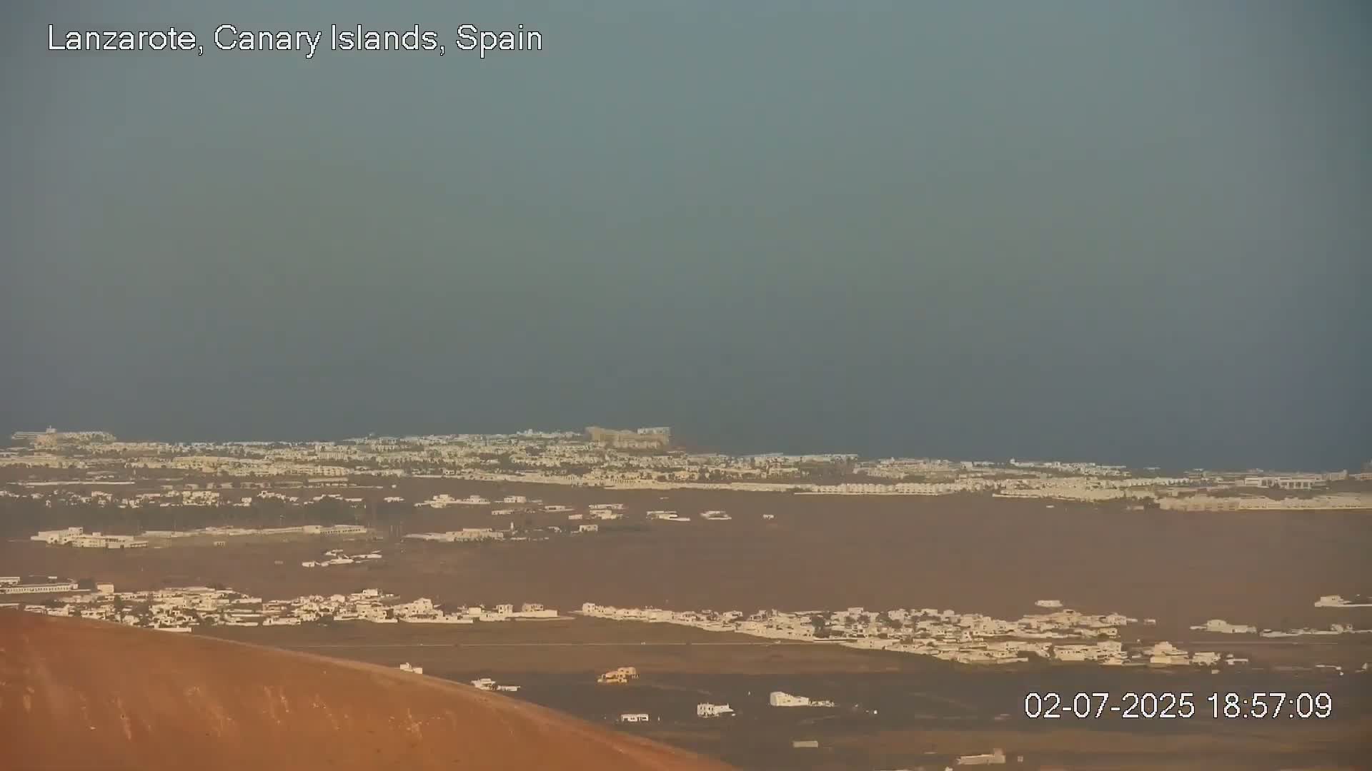 Lanzarote, Arrecife Skyline from Mina Mount Live Cam - Canary Islands, Las Palmas, Spain