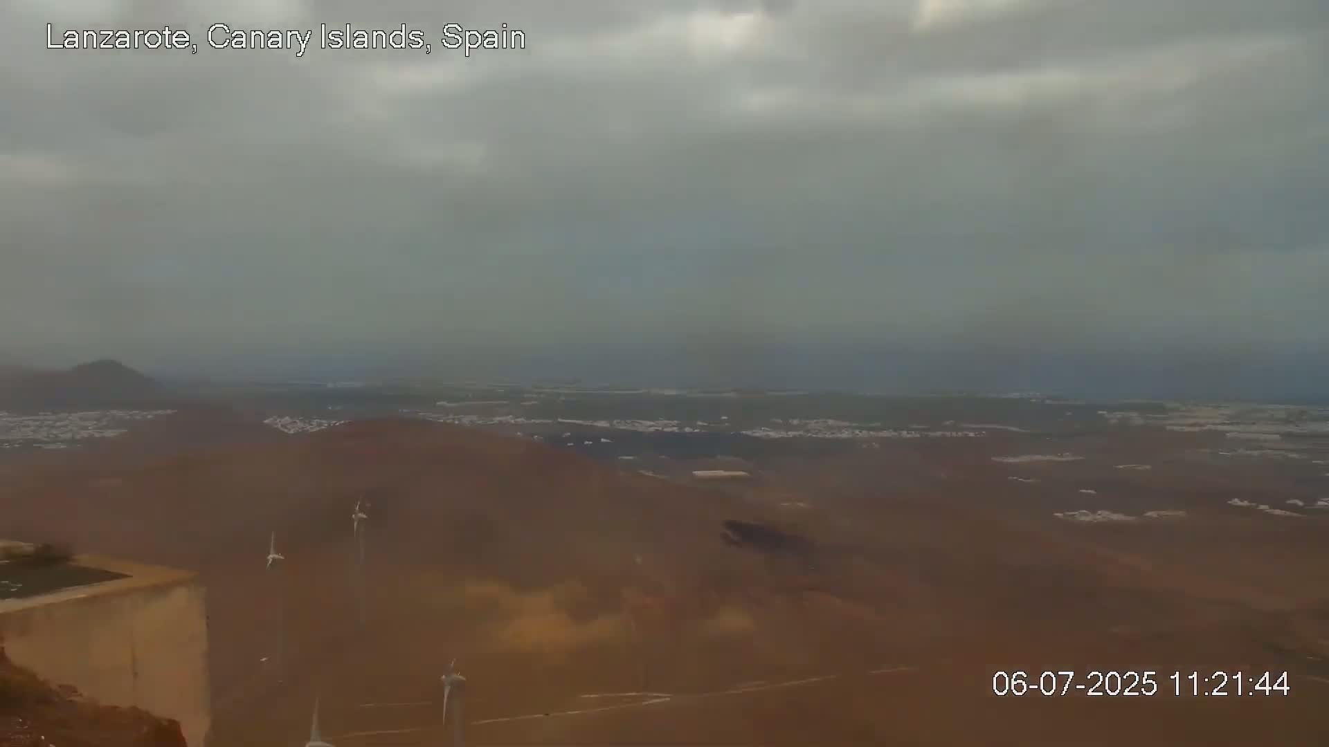 Lanzarote, Arrecife Skyline from Mina Mount Live Cam - Canary Islands, Las Palmas, Spain