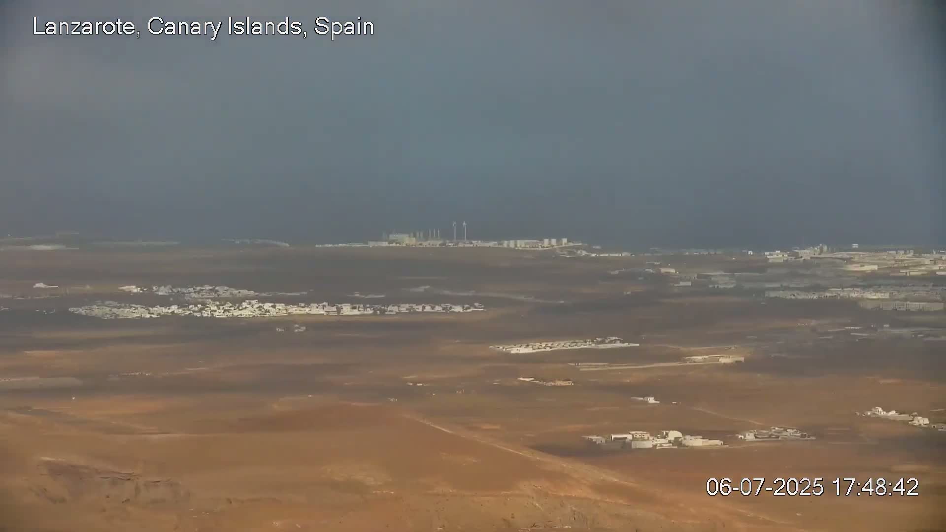 Lanzarote, Arrecife Skyline from Mina Mount Live Cam - Canary Islands, Las Palmas, Spain