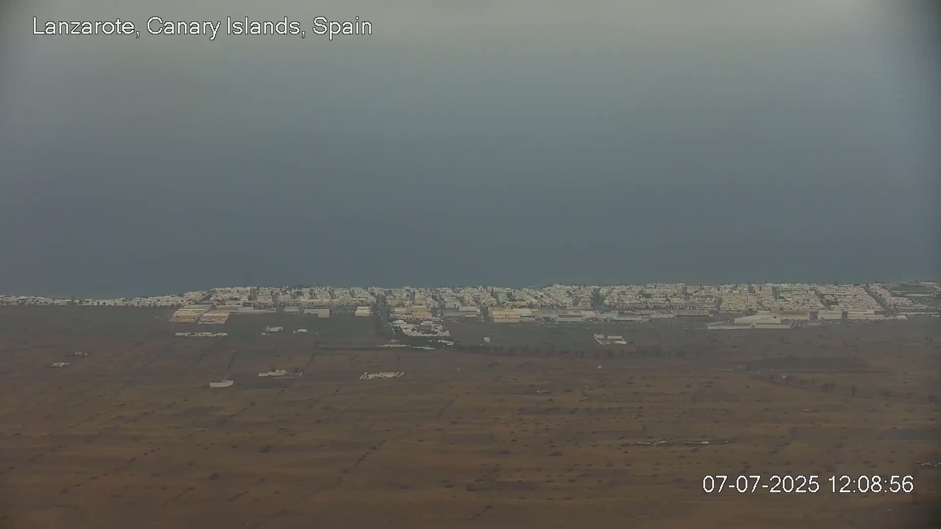 Lanzarote, Arrecife Skyline from Mina Mount Live Cam - Canary Islands, Las Palmas, Spain