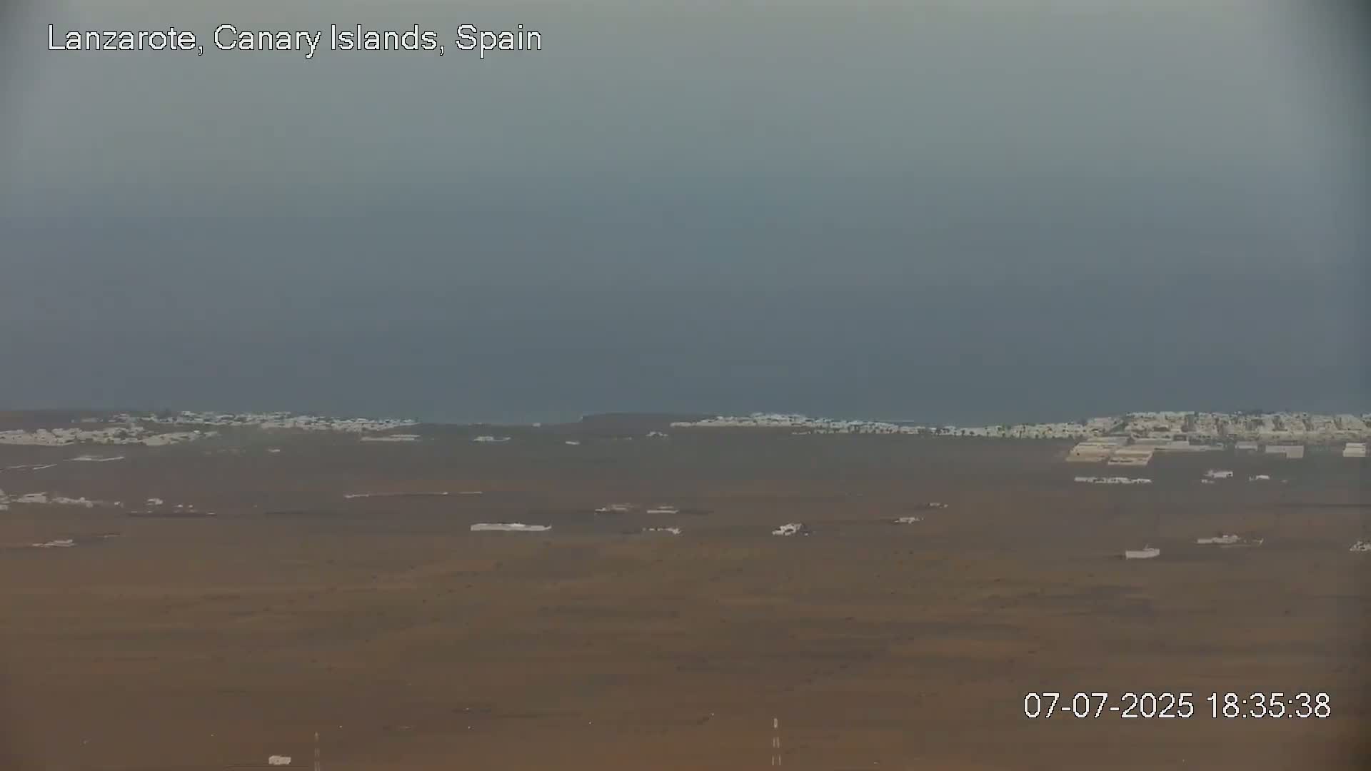 Lanzarote, Arrecife Skyline from Mina Mount Live Cam - Canary Islands, Las Palmas, Spain
