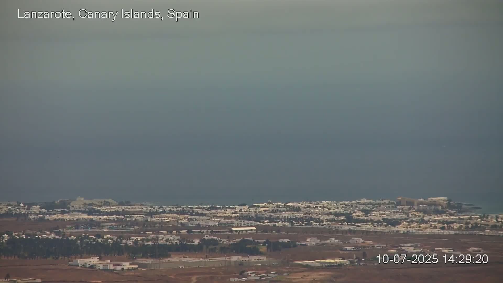 Lanzarote, Arrecife Skyline from Mina Mount Live Cam - Canary Islands, Las Palmas, Spain