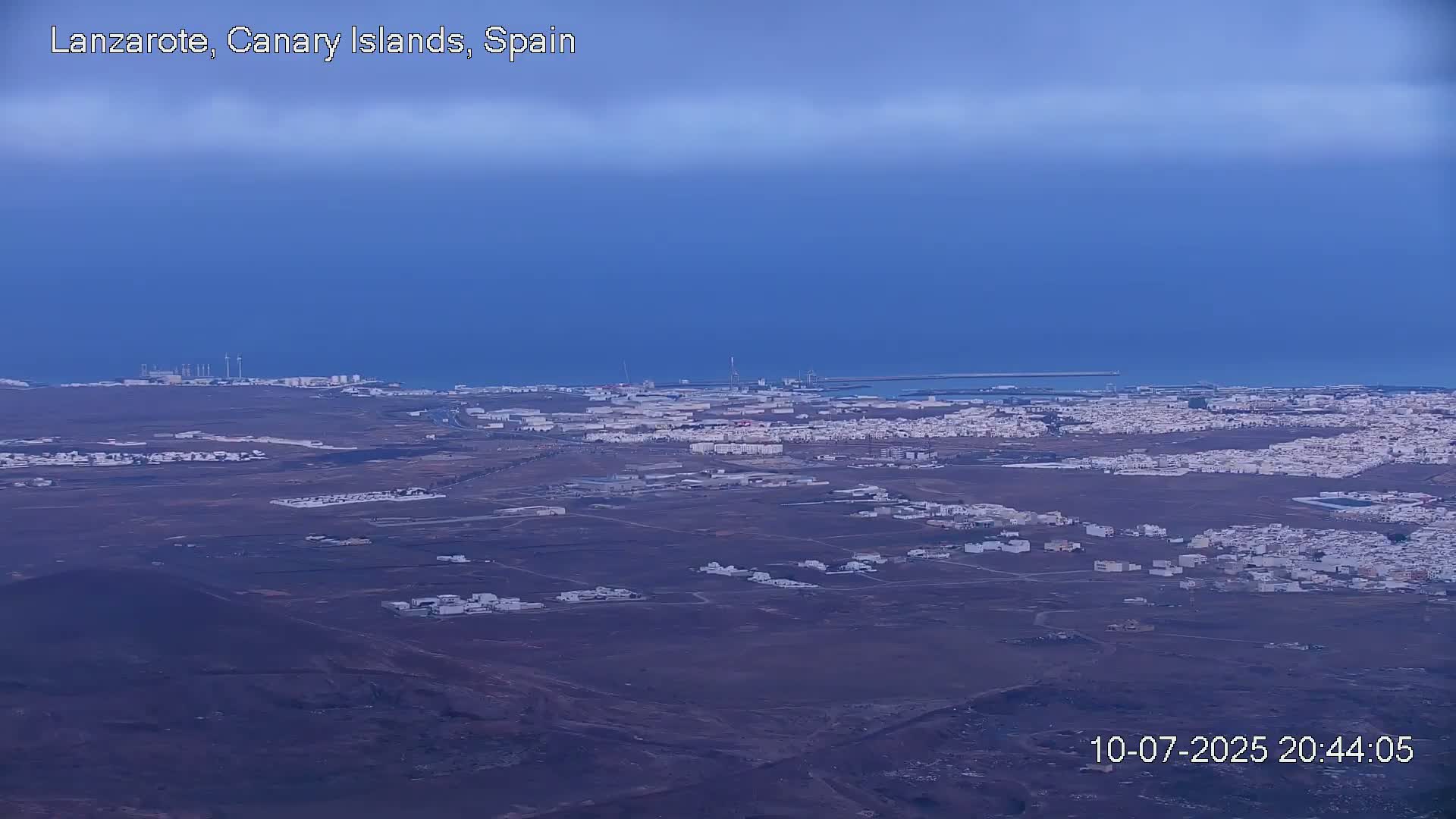 Lanzarote, Arrecife Skyline from Mina Mount Live Cam - Canary Islands, Las Palmas, Spain