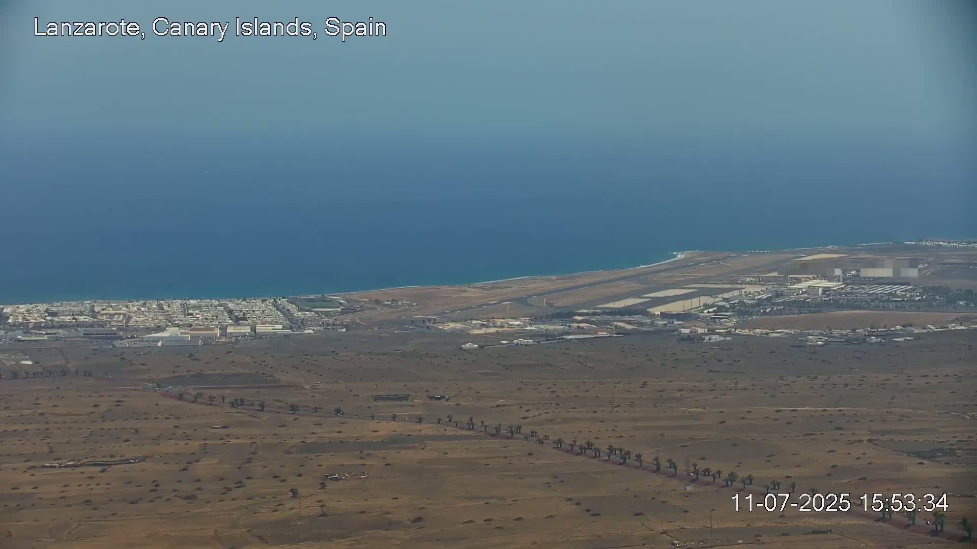 Lanzarote, Arrecife Skyline from Mina Mount Live Cam - Canary Islands, Las Palmas, Spain