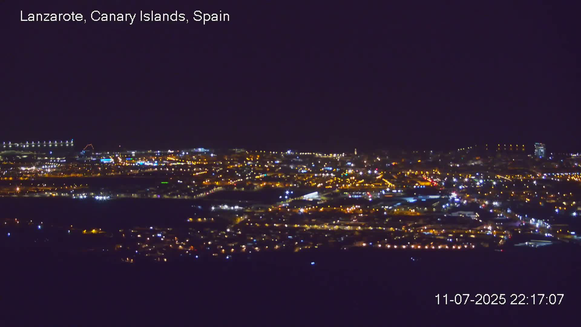 Lanzarote, Arrecife Skyline from Mina Mount Live Cam - Canary Islands, Las Palmas, Spain