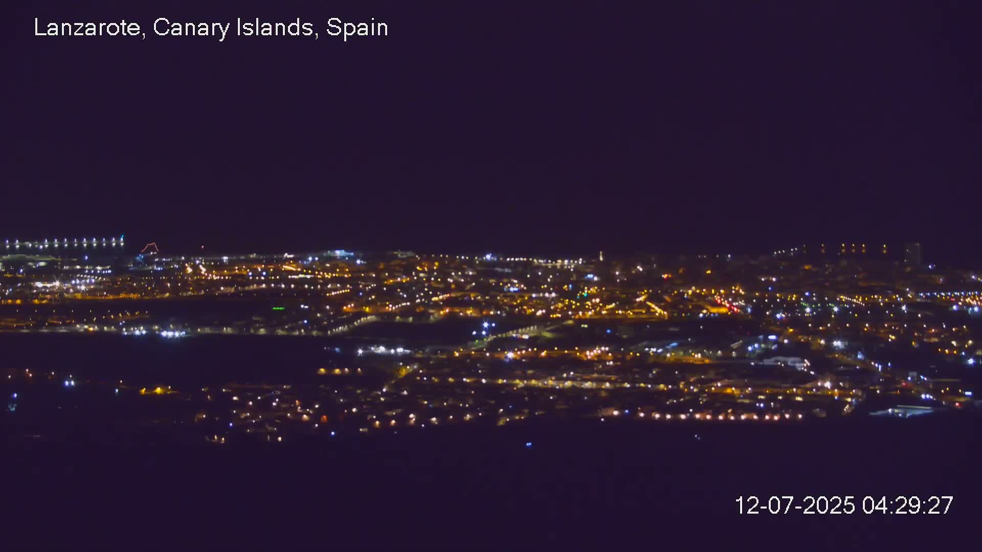 Lanzarote, Arrecife Skyline from Mina Mount Live Cam - Canary Islands, Las Palmas, Spain