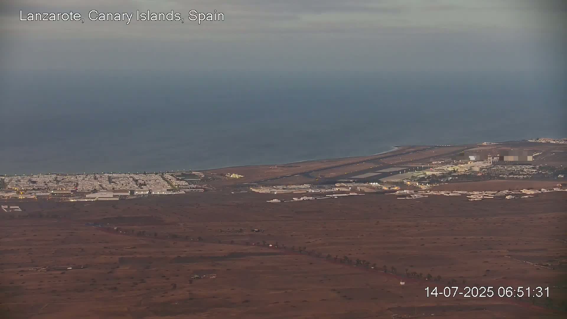 Lanzarote, Arrecife Skyline from Mina Mount Live Cam - Canary Islands, Las Palmas, Spain