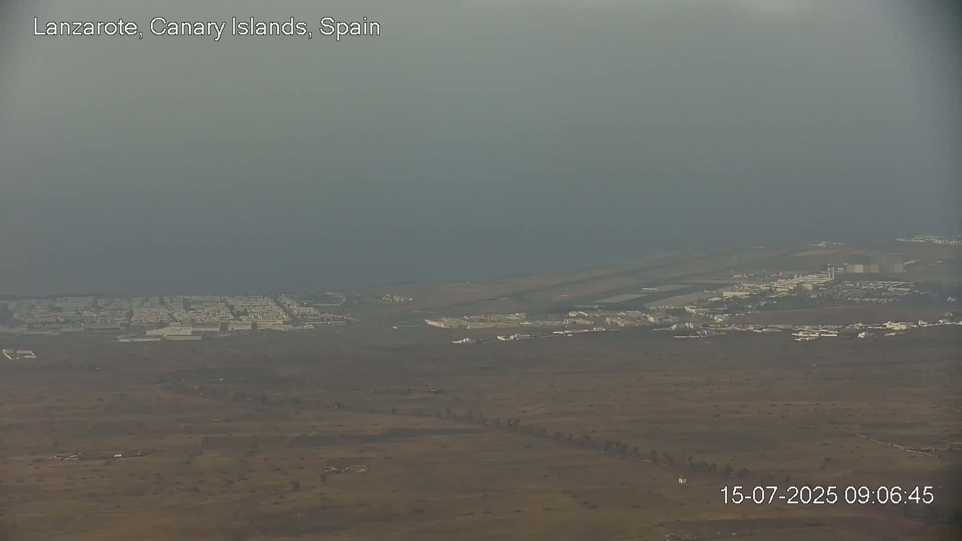 Lanzarote, Arrecife Skyline from Mina Mount Live Cam - Canary Islands, Las Palmas, Spain