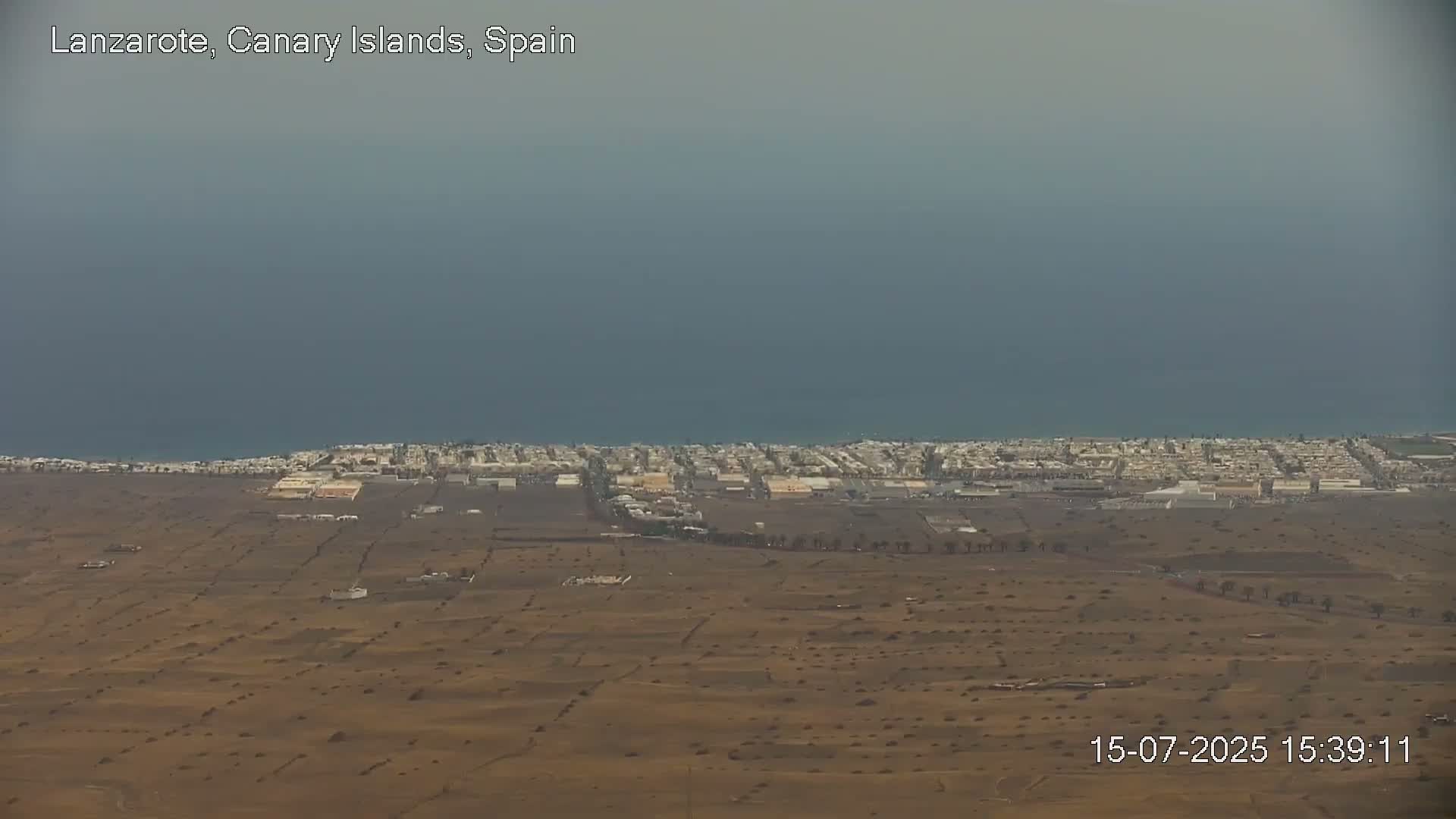 Lanzarote, Arrecife Skyline from Mina Mount Live Cam - Canary Islands, Las Palmas, Spain