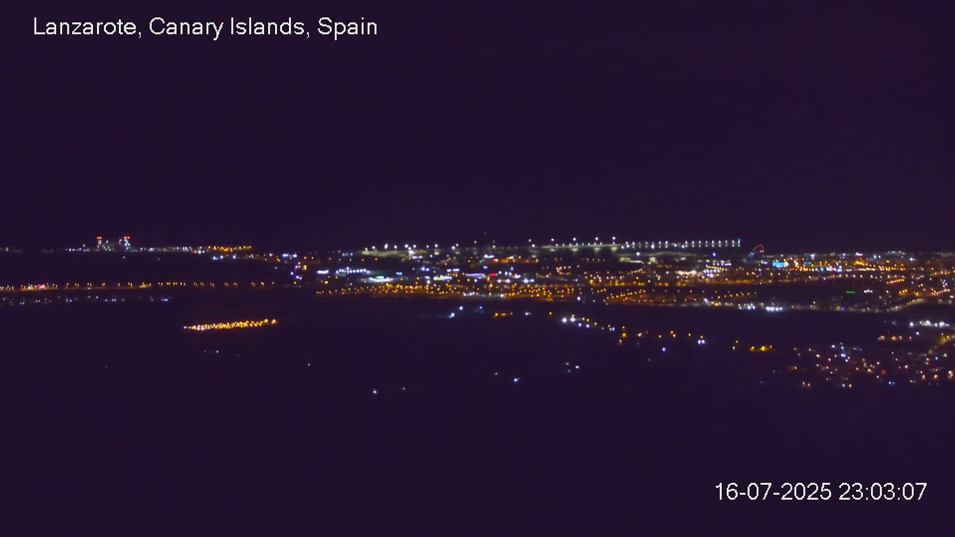 Lanzarote, Arrecife Skyline from Mina Mount Live Cam - Canary Islands, Las Palmas, Spain