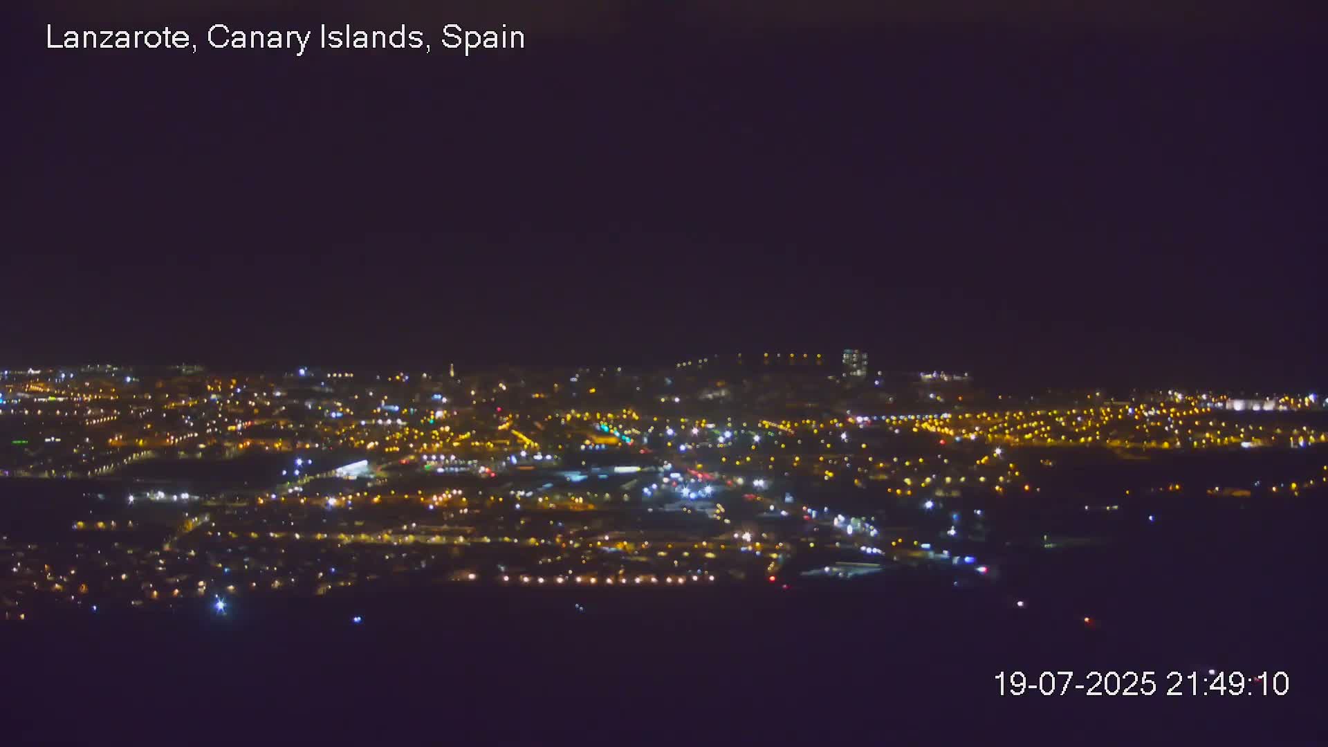 Lanzarote, Arrecife Skyline from Mina Mount Live Cam - Canary Islands, Las Palmas, Spain