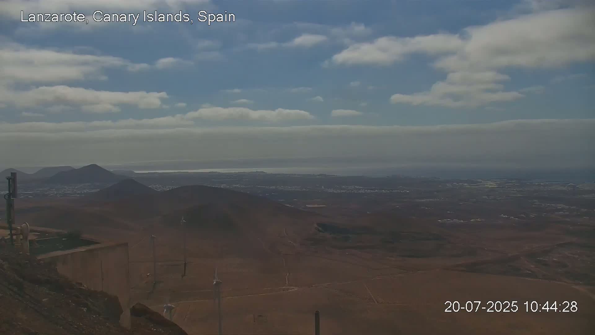 Lanzarote, Arrecife Skyline from Mina Mount Live Cam - Canary Islands, Las Palmas, Spain