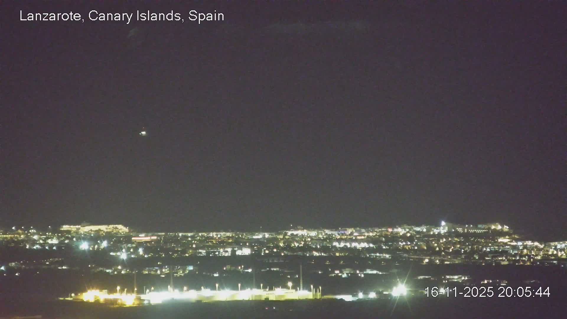 Lanzarote, Arrecife Skyline from Mina Mount Live Cam - Canary Islands, Las Palmas, Spain