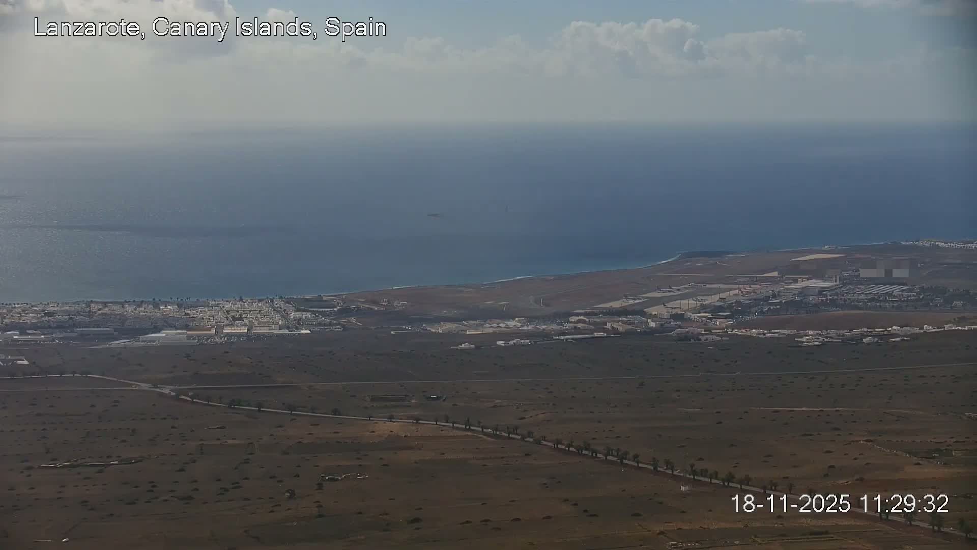Lanzarote, Arrecife Skyline from Mina Mount Live Cam - Canary Islands, Las Palmas, Spain