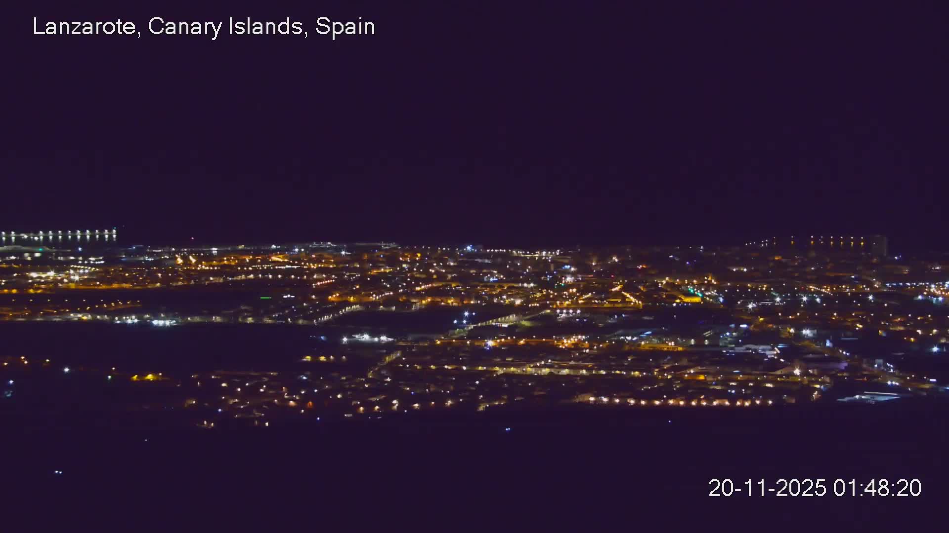 Lanzarote, Arrecife Skyline from Mina Mount Live Cam - Canary Islands, Las Palmas, Spain