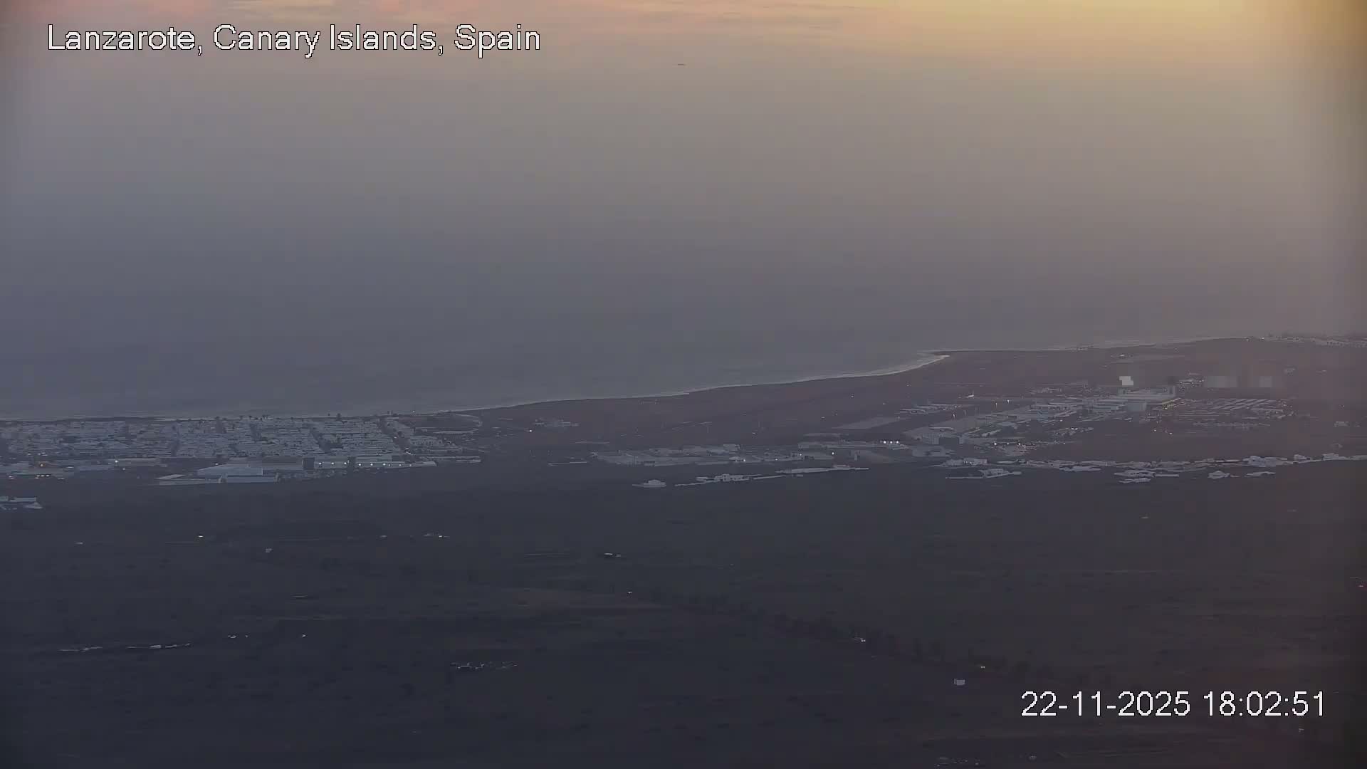 Lanzarote, Arrecife Skyline from Mina Mount Live Cam - Canary Islands, Las Palmas, Spain
