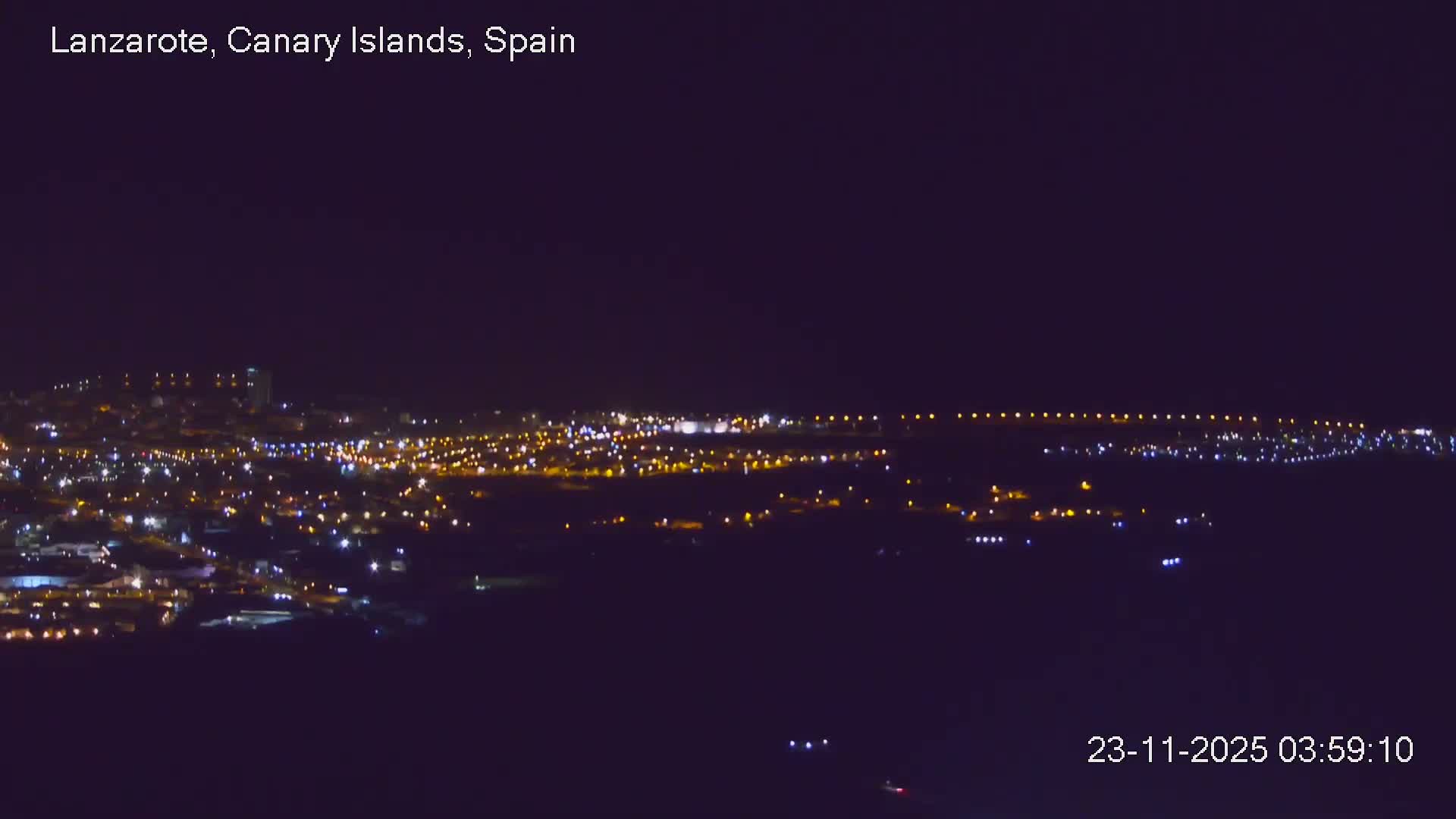 Lanzarote, Arrecife Skyline from Mina Mount Live Cam - Canary Islands, Las Palmas, Spain