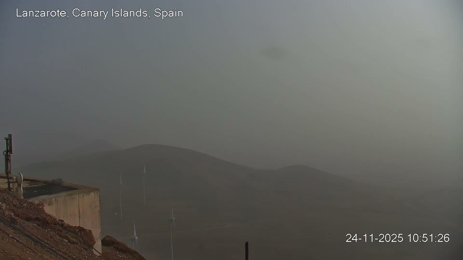 Lanzarote, Arrecife Skyline from Mina Mount Live Cam - Canary Islands, Las Palmas, Spain