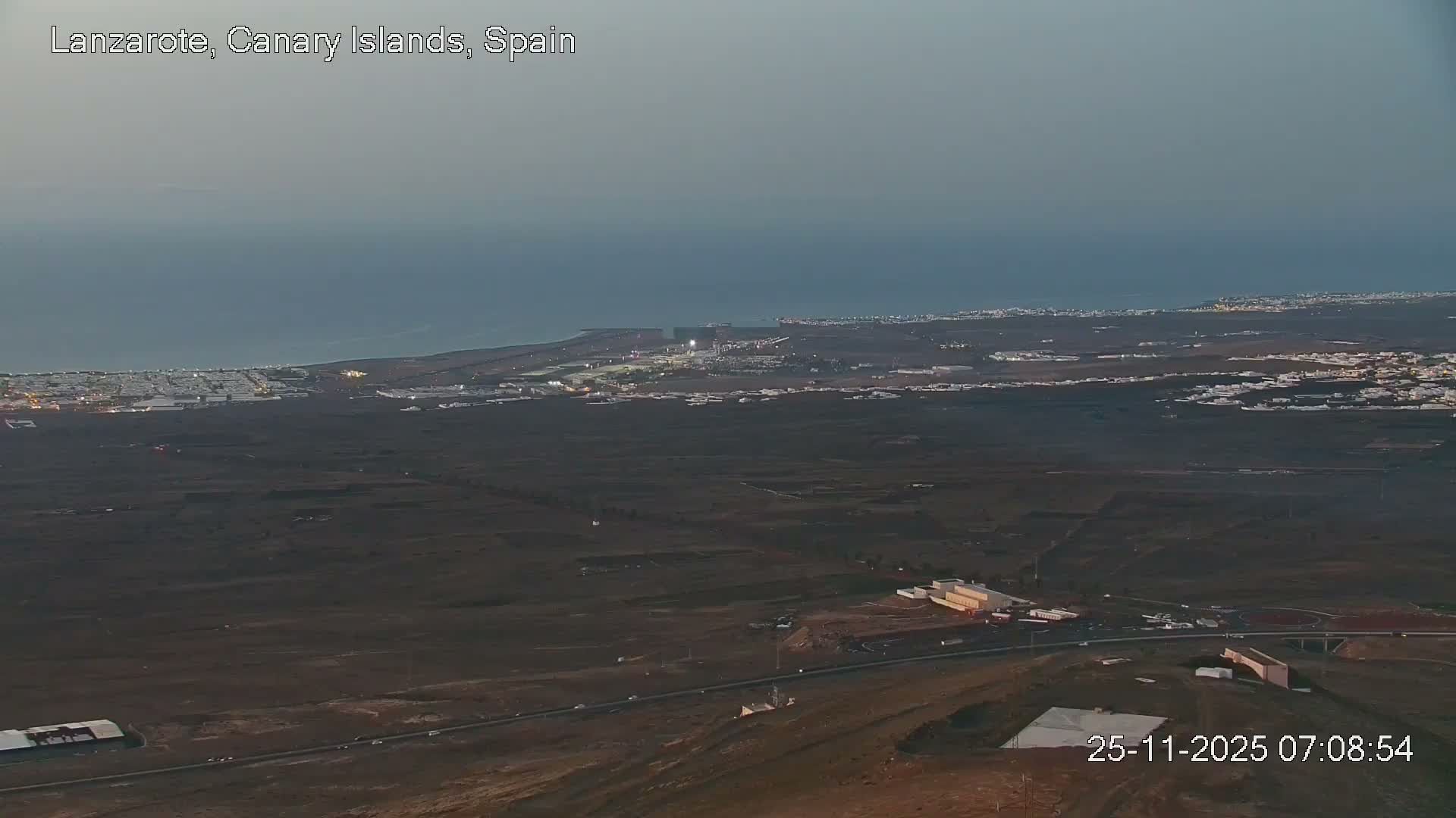 Lanzarote, Arrecife Skyline from Mina Mount Live Cam - Canary Islands, Las Palmas, Spain