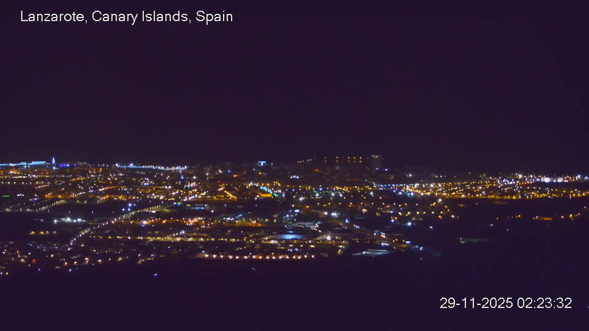 Lanzarote, Arrecife Skyline from Mina Mount Live Cam - Canary Islands, Las Palmas, Spain