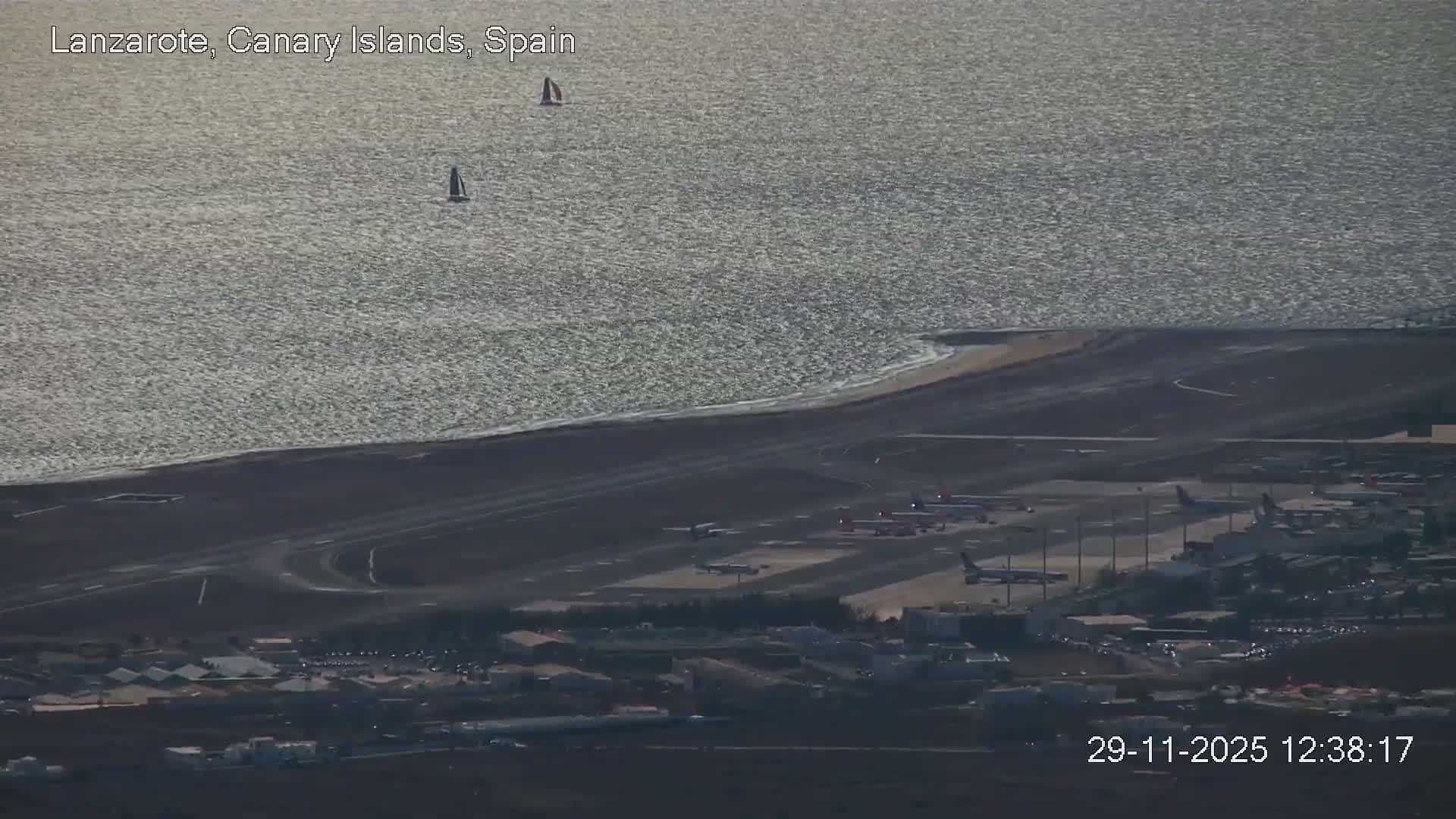 Lanzarote, Arrecife Skyline from Mina Mount Live Cam - Canary Islands, Las Palmas, Spain
