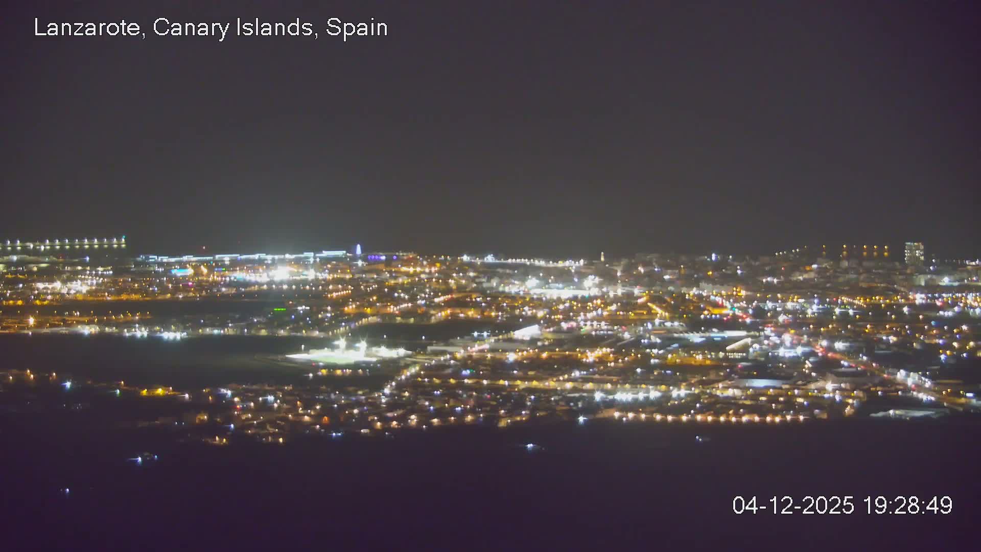 Lanzarote, Arrecife Skyline from Mina Mount Live Cam - Canary Islands, Las Palmas, Spain