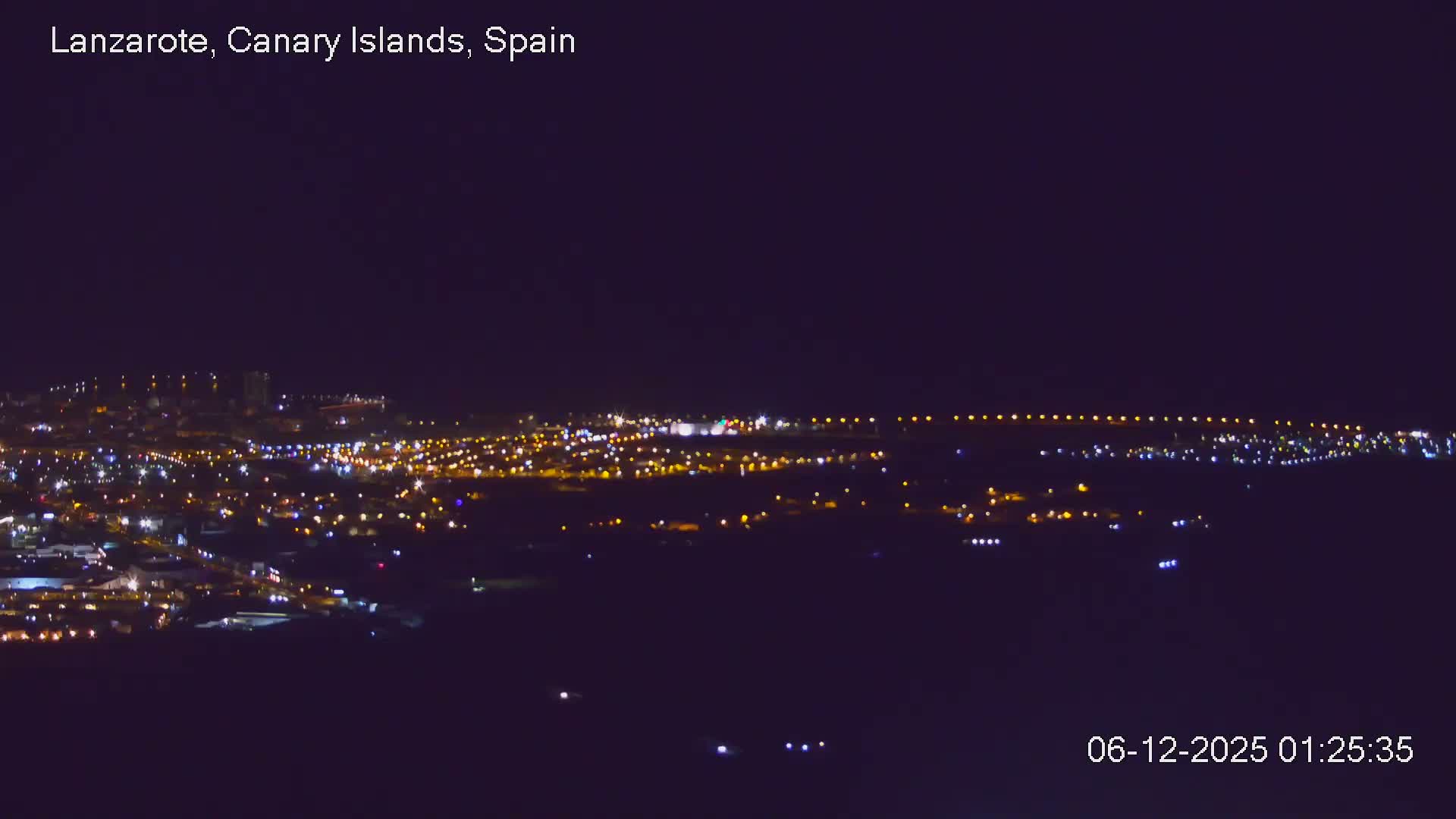 Lanzarote, Arrecife Skyline from Mina Mount Live Cam - Canary Islands, Las Palmas, Spain