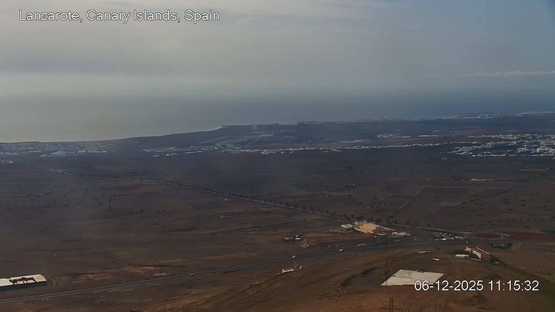 Lanzarote, Arrecife Skyline from Mina Mount Live Cam - Canary Islands, Las Palmas, Spain