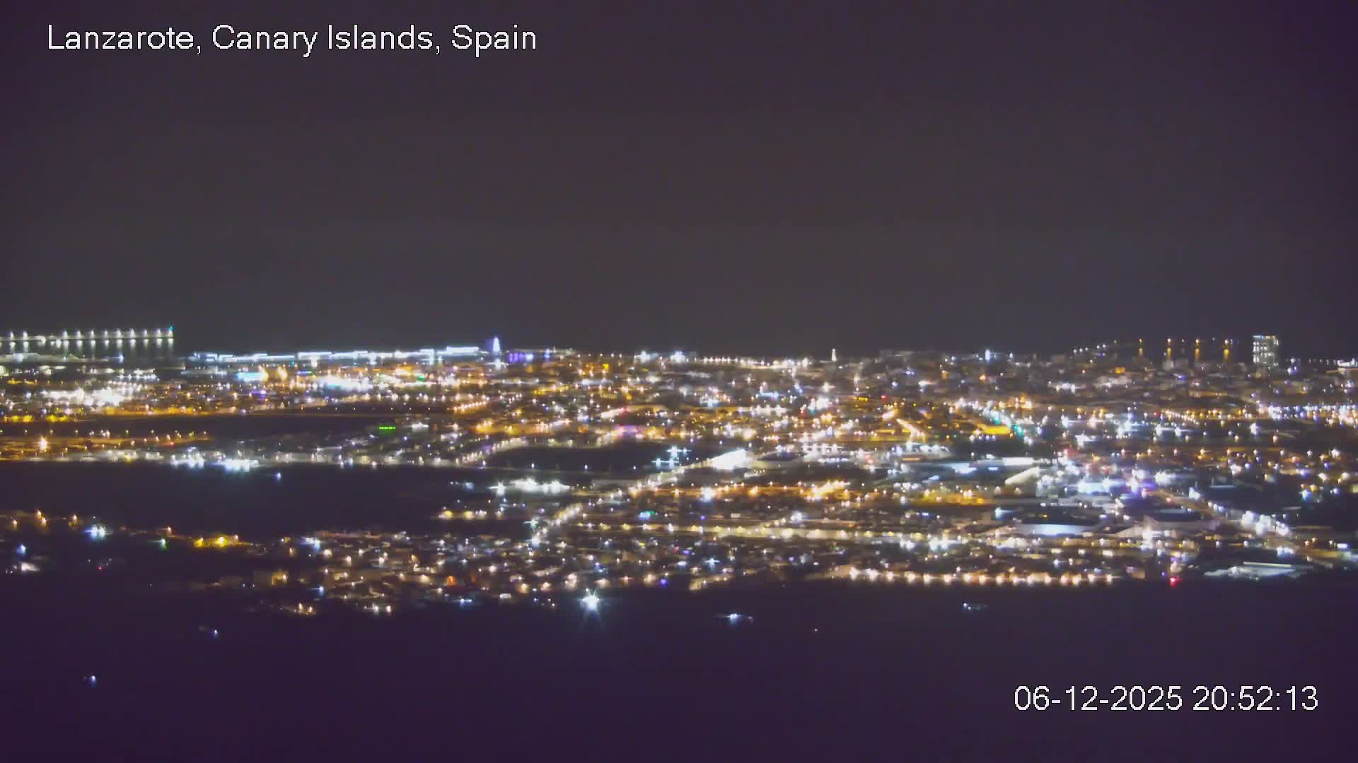 Lanzarote, Arrecife Skyline from Mina Mount Live Cam - Canary Islands, Las Palmas, Spain