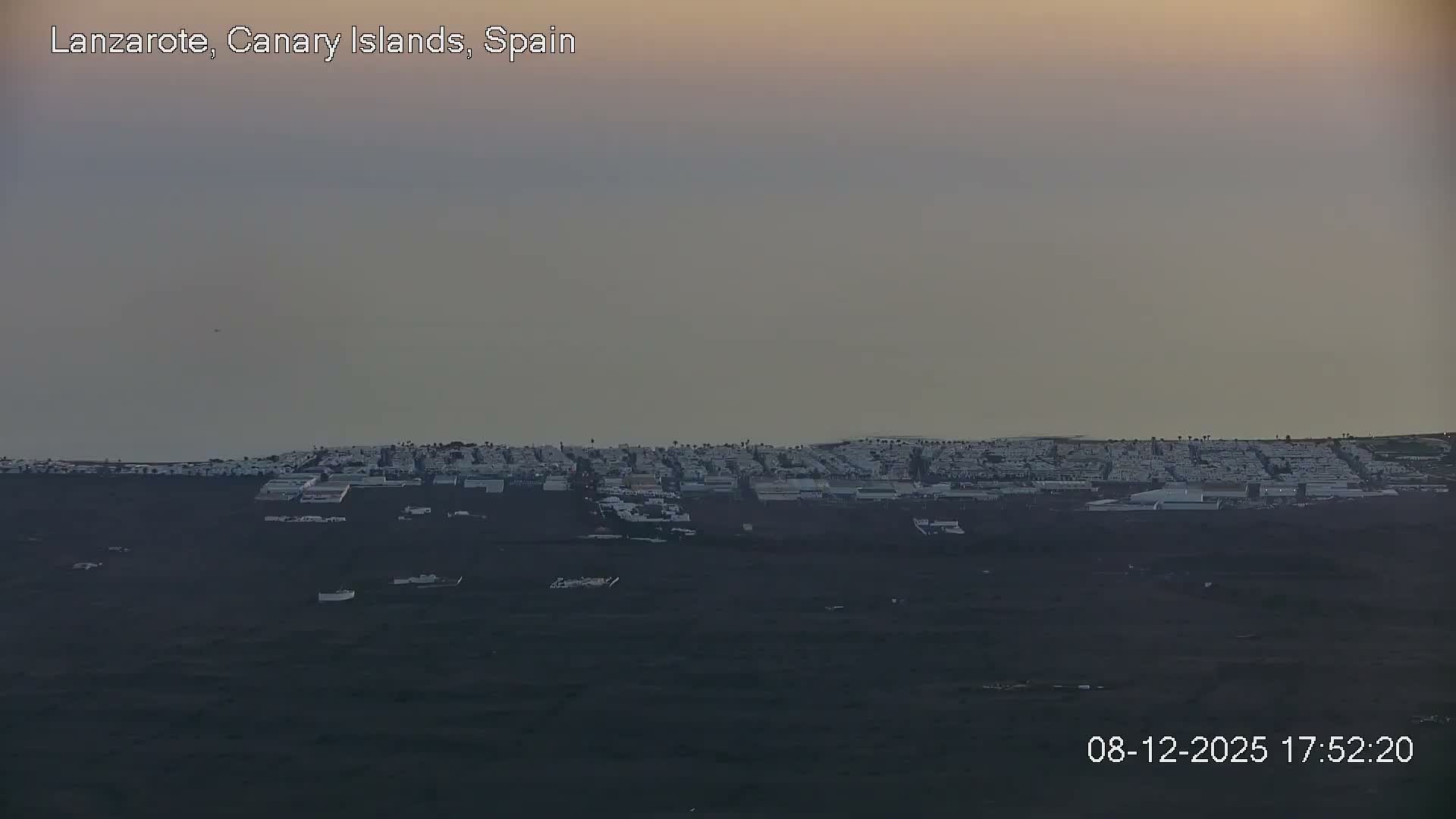 Lanzarote, Arrecife Skyline from Mina Mount Live Cam - Canary Islands, Las Palmas, Spain