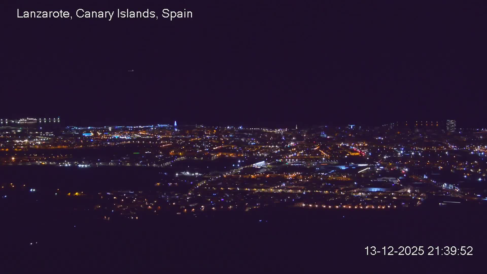 Lanzarote, Arrecife Skyline from Mina Mount Live Cam - Canary Islands, Las Palmas, Spain