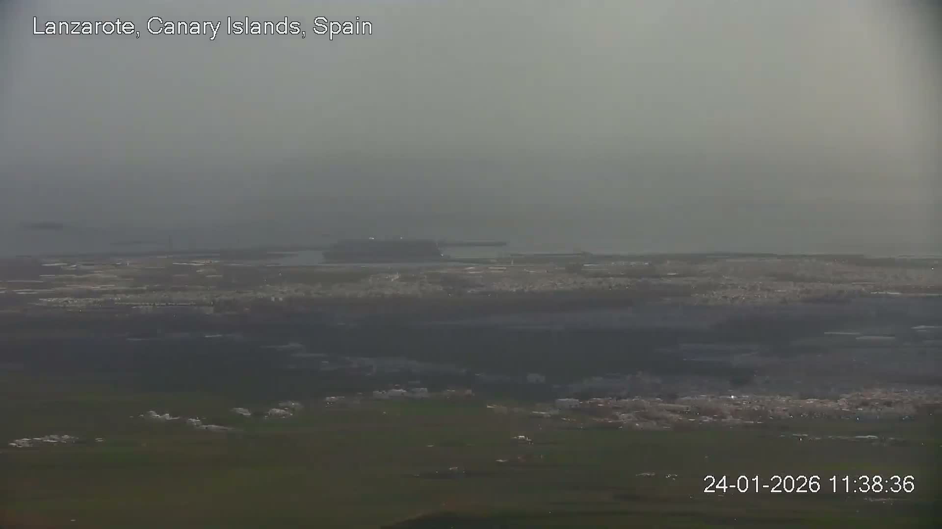 Lanzarote, Arrecife Skyline from Mina Mount Live Cam - Canary Islands, Las Palmas, Spain