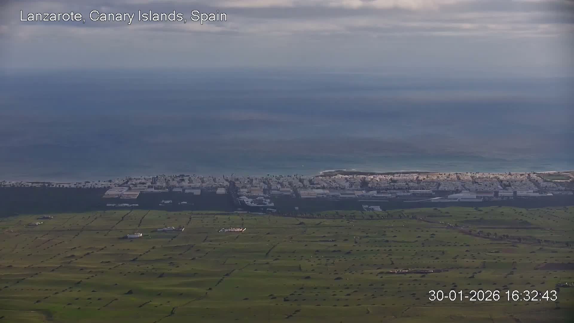Lanzarote, Arrecife Skyline from Mina Mount Live Cam - Canary Islands, Las Palmas, Spain