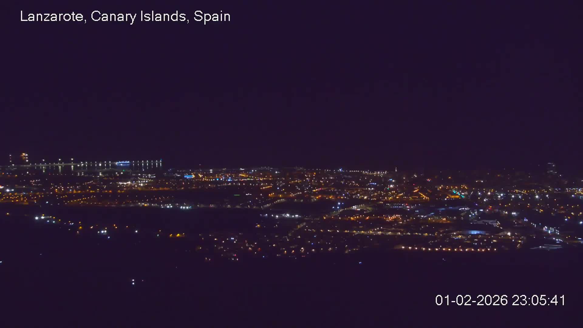 Lanzarote, Arrecife Skyline from Mina Mount Live Cam - Canary Islands, Las Palmas, Spain