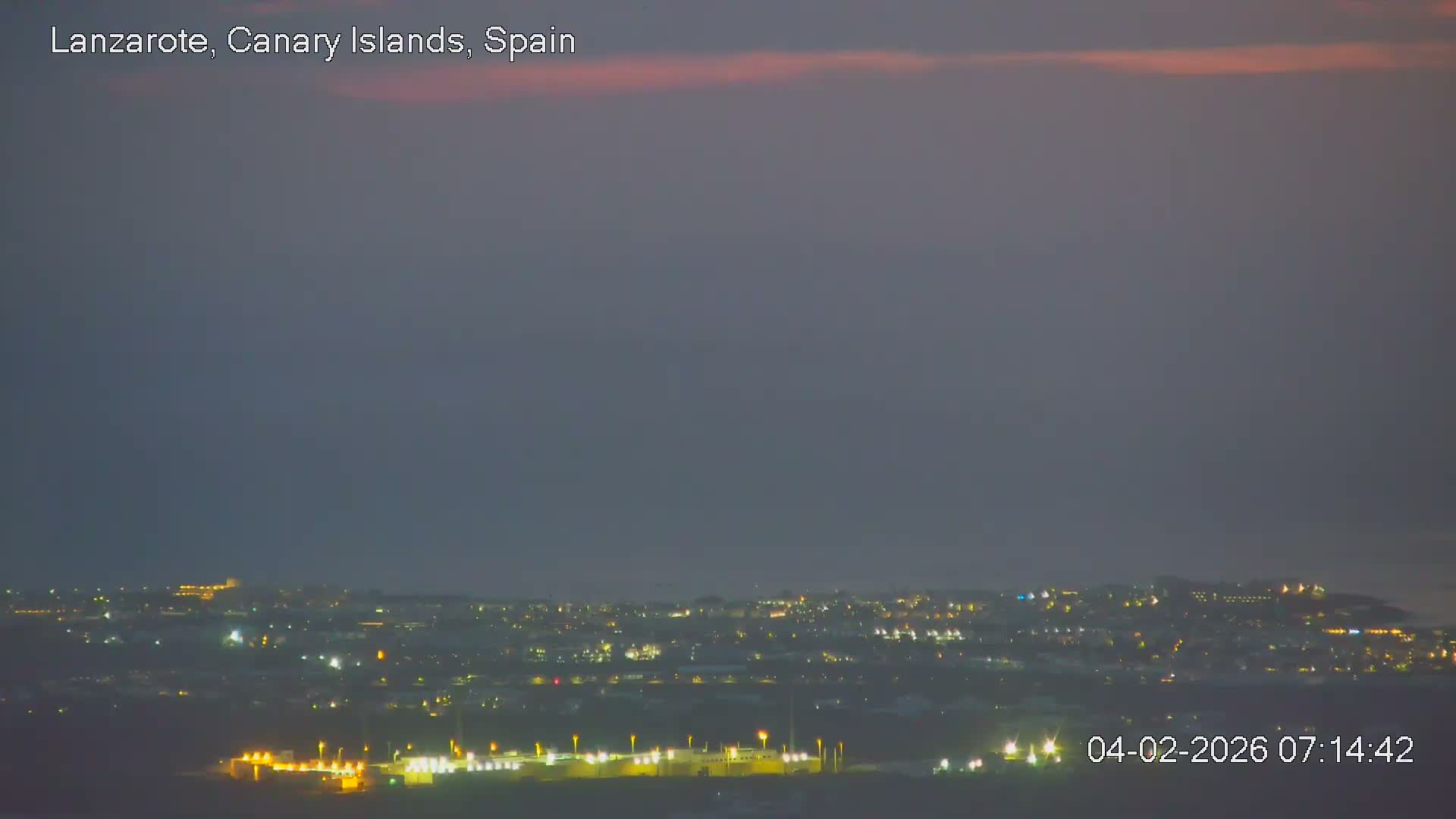 Lanzarote, Arrecife Skyline from Mina Mount Live Cam - Canary Islands, Las Palmas, Spain