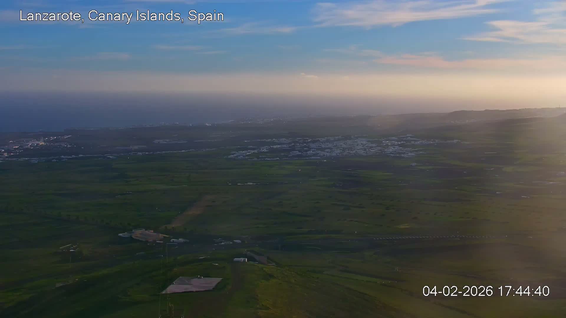 Lanzarote, Arrecife Skyline from Mina Mount Live Cam - Canary Islands, Las Palmas, Spain