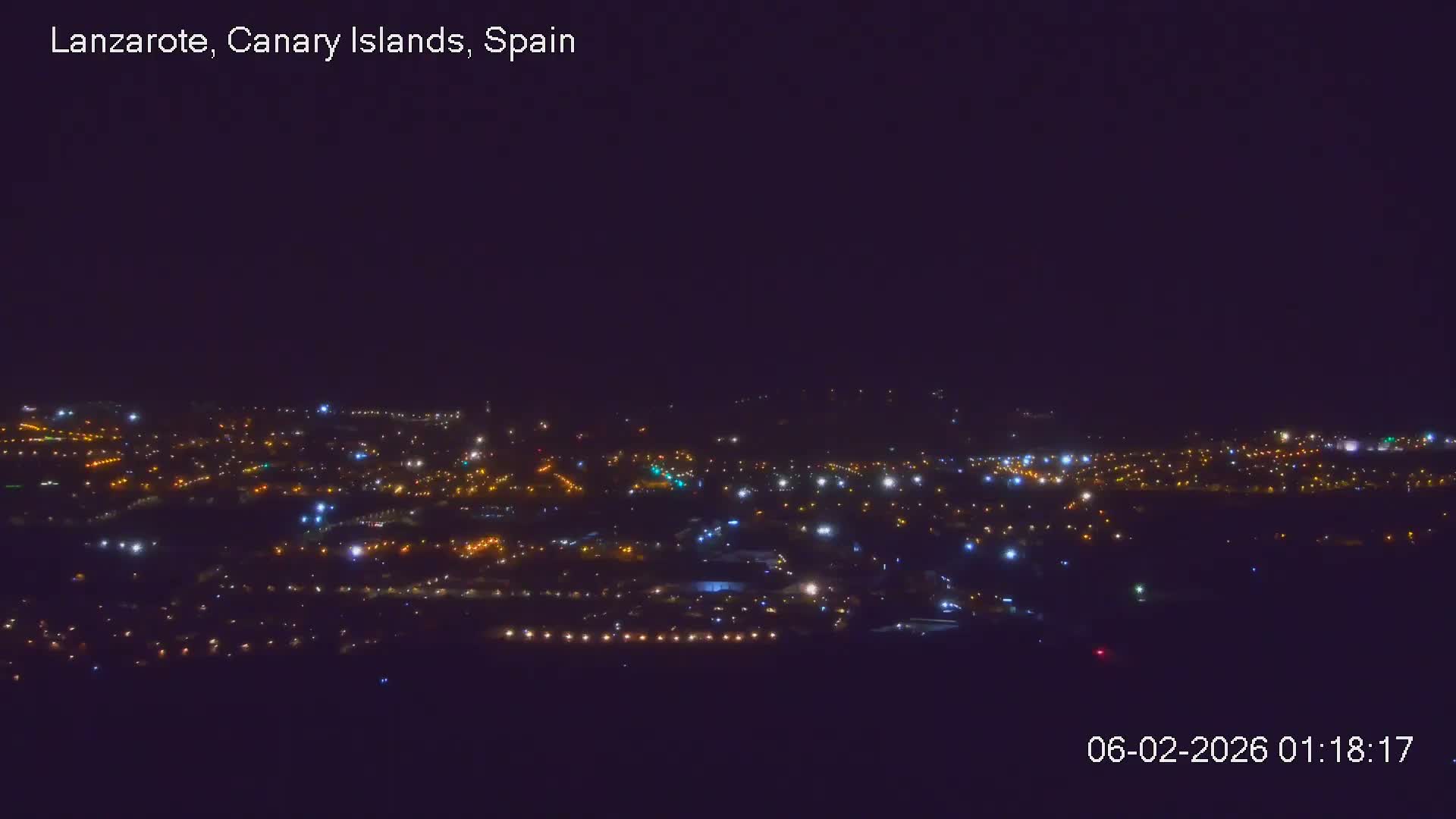 Lanzarote, Arrecife Skyline from Mina Mount Live Cam - Canary Islands, Las Palmas, Spain