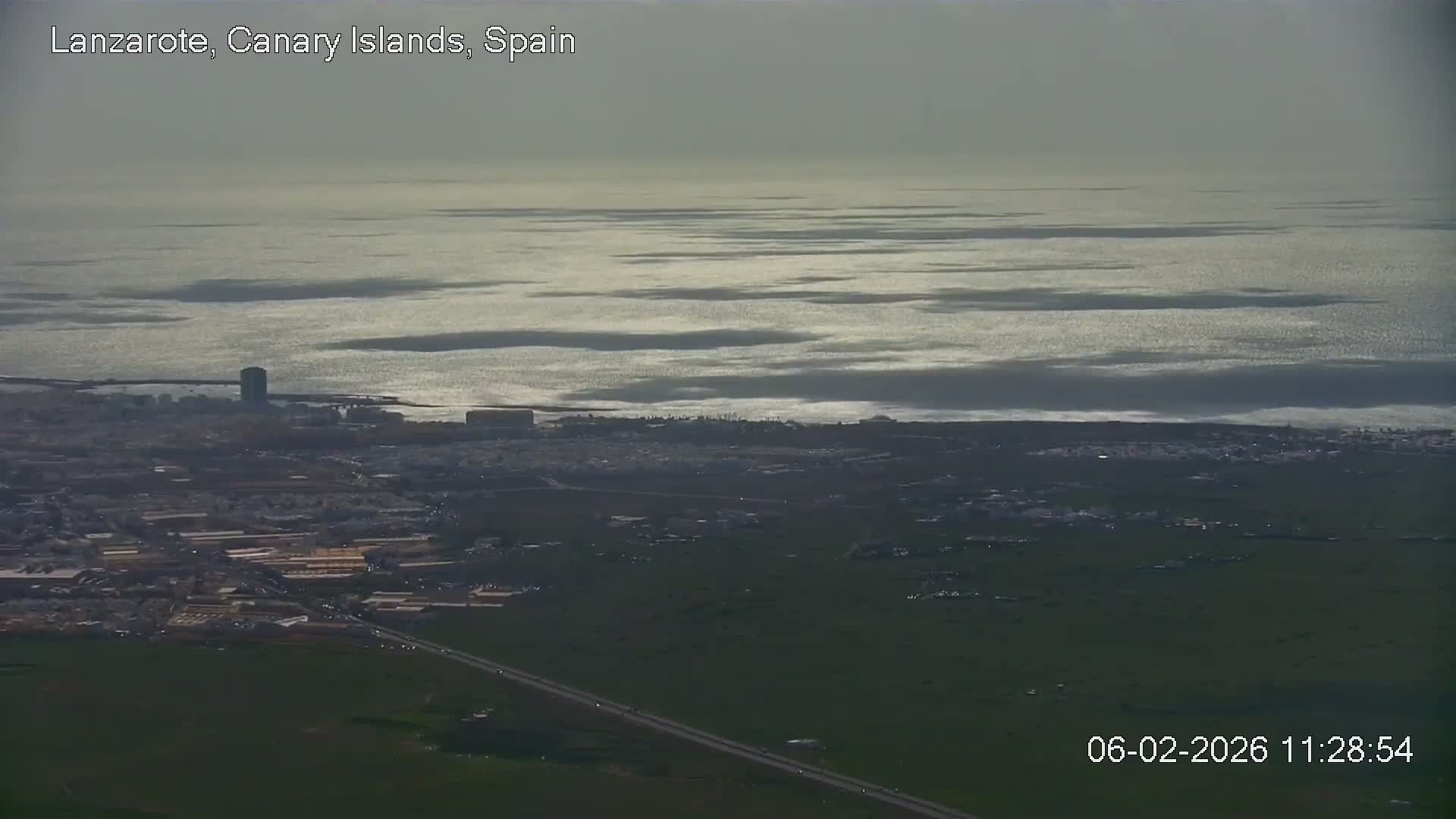 Lanzarote, Arrecife Skyline from Mina Mount Live Cam - Canary Islands, Las Palmas, Spain