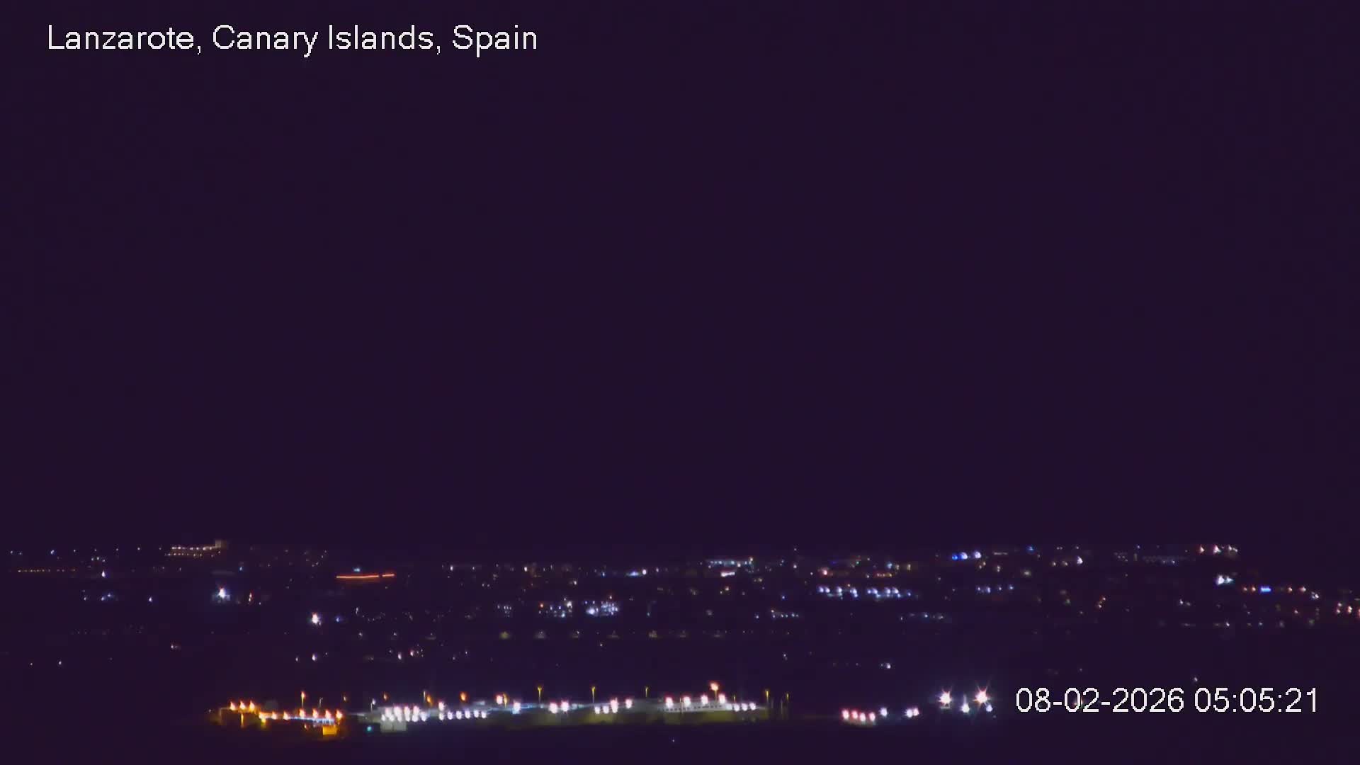 Lanzarote, Arrecife Skyline from Mina Mount Live Cam - Canary Islands, Las Palmas, Spain