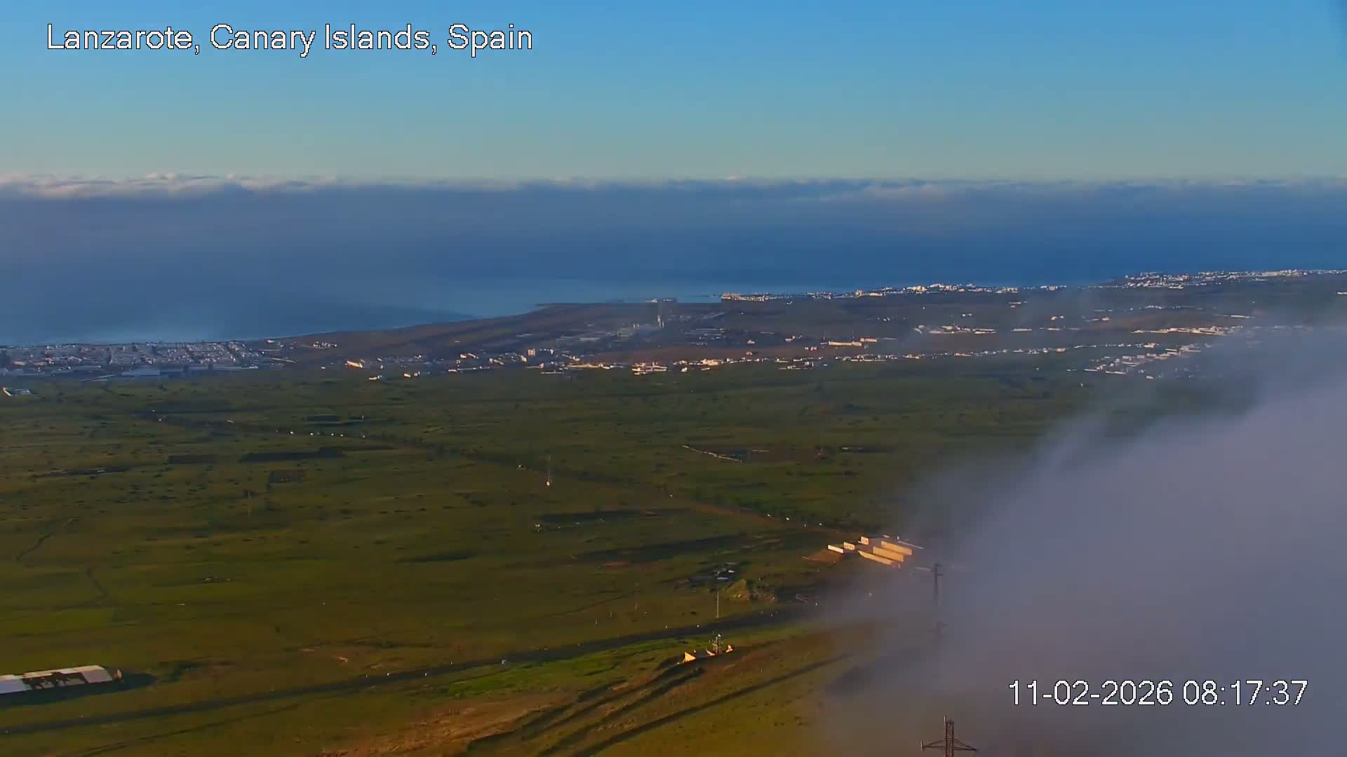 Lanzarote, Arrecife Skyline from Mina Mount Live Cam - Canary Islands, Las Palmas, Spain