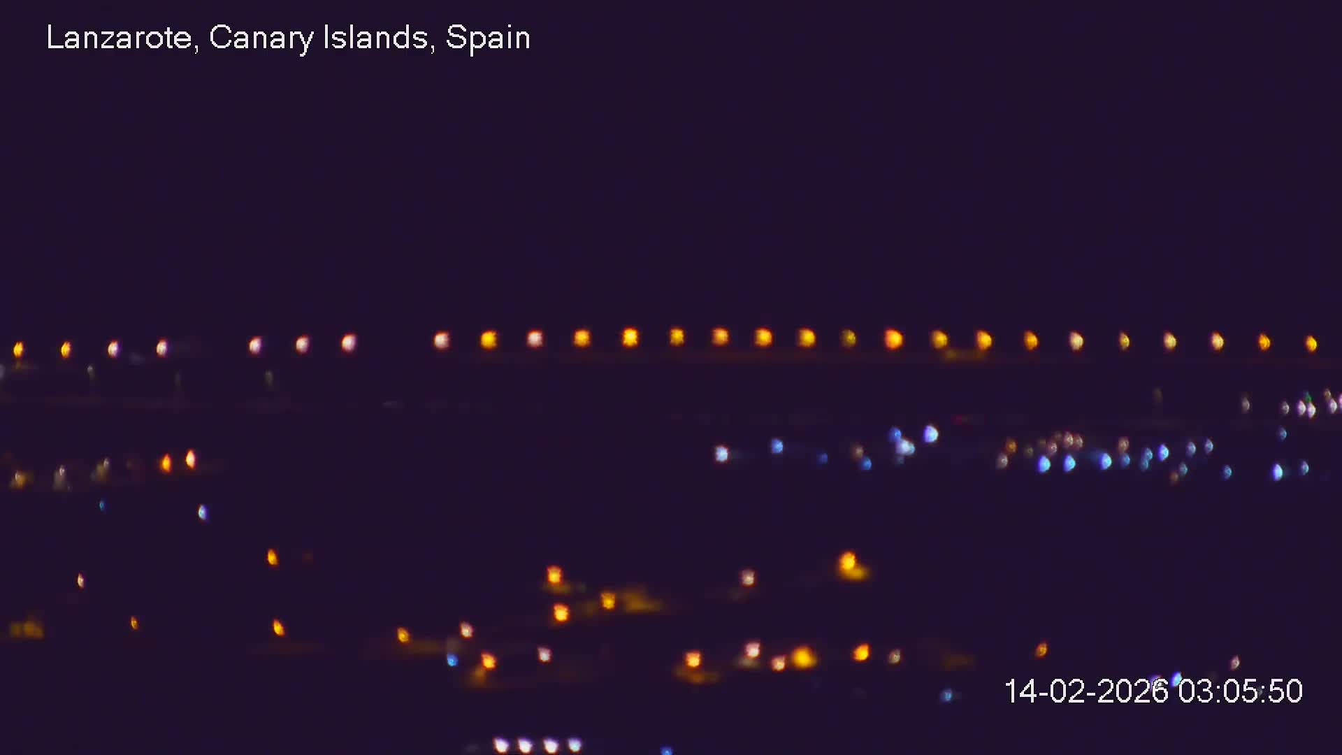 Lanzarote, Arrecife Skyline from Mina Mount Live Cam - Canary Islands, Las Palmas, Spain