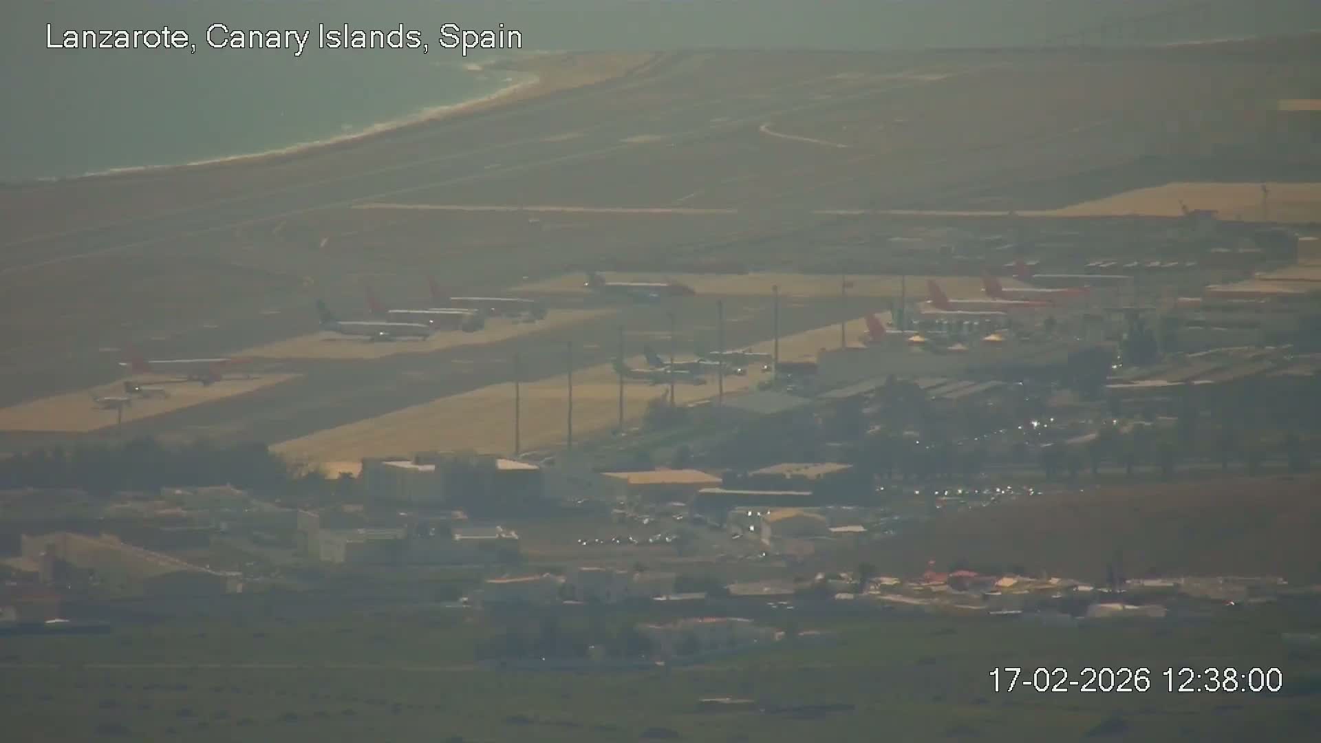 Lanzarote, Arrecife Skyline from Mina Mount Live Cam - Canary Islands, Las Palmas, Spain