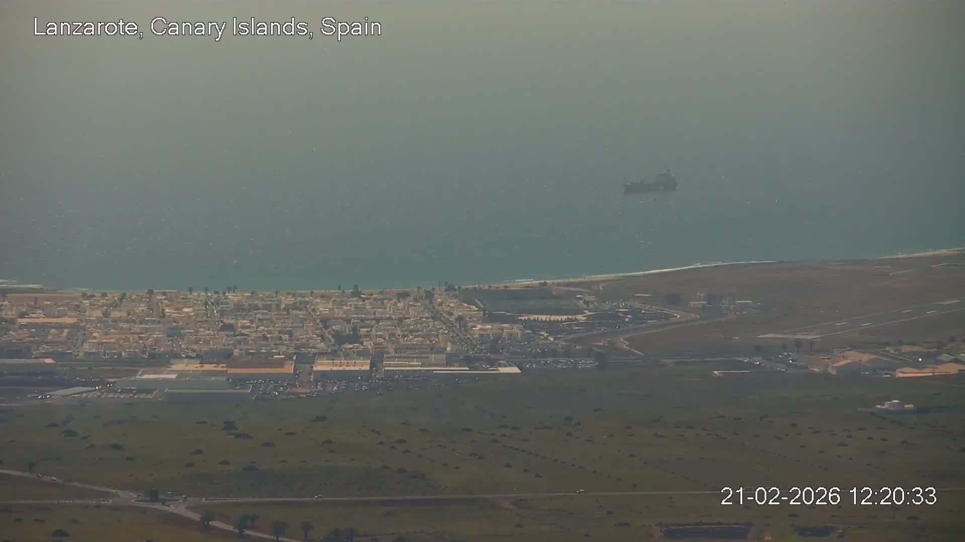 Lanzarote, Arrecife Skyline from Mina Mount Live Cam - Canary Islands, Las Palmas, Spain